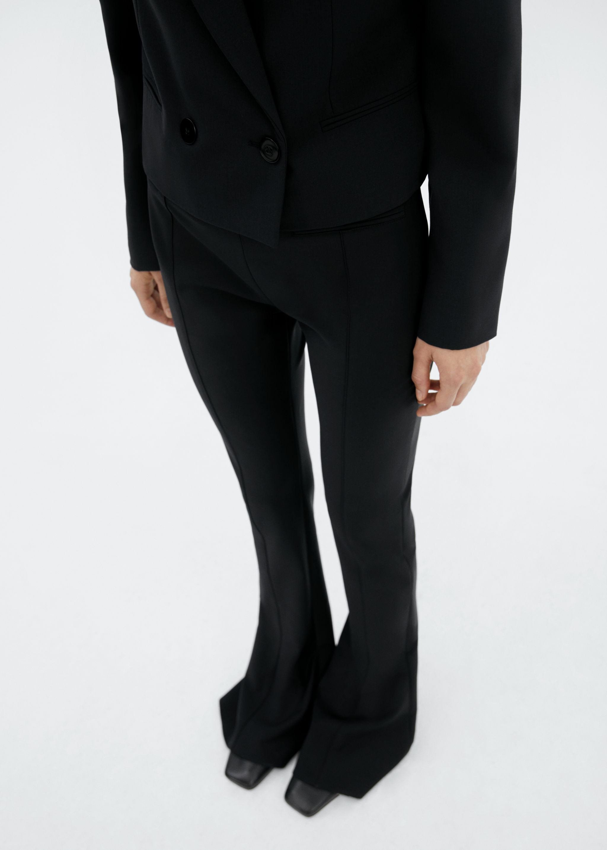 Pantalons llana acampanats - Pla mig