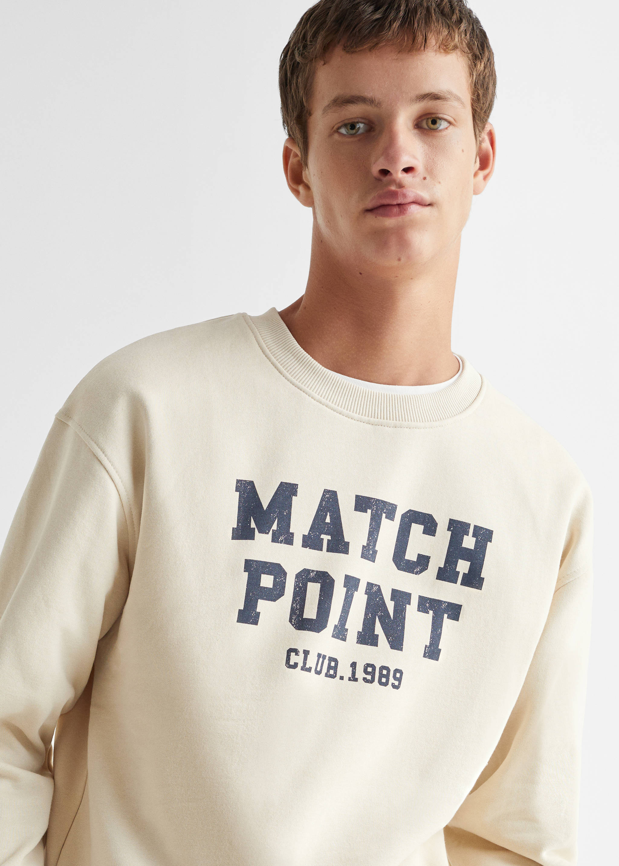 Baumwoll-Sweatshirt mit Aufschrift - Detail des Artikels 1