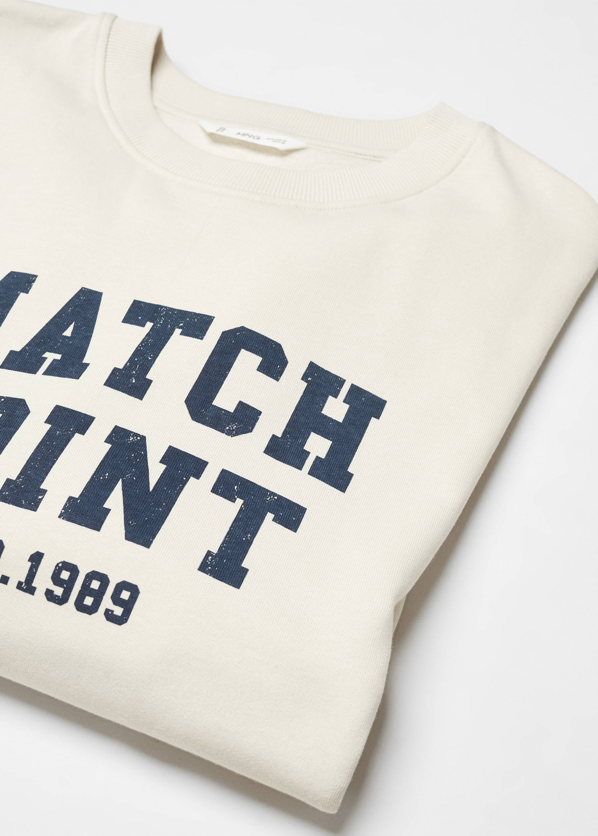 Baumwoll-Sweatshirt mit Aufschrift - Detail des Artikels 8