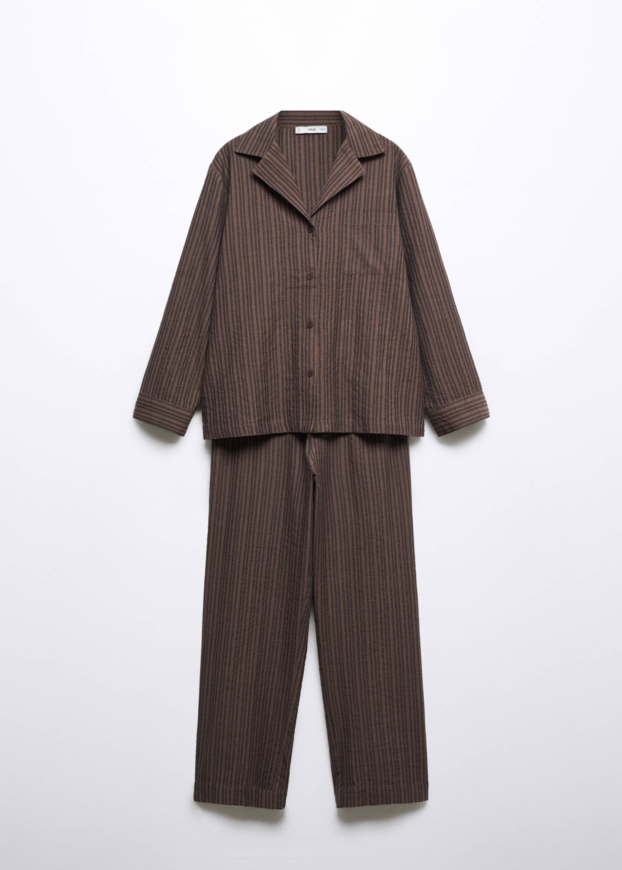 Pyjama long coton rayures - Article sans modèle