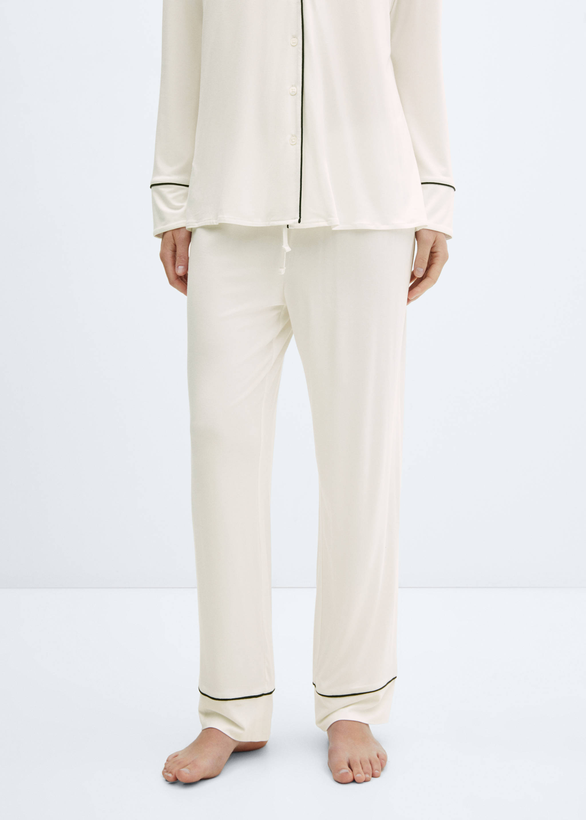 Pantalons pijama rivet contrast - Pla mig