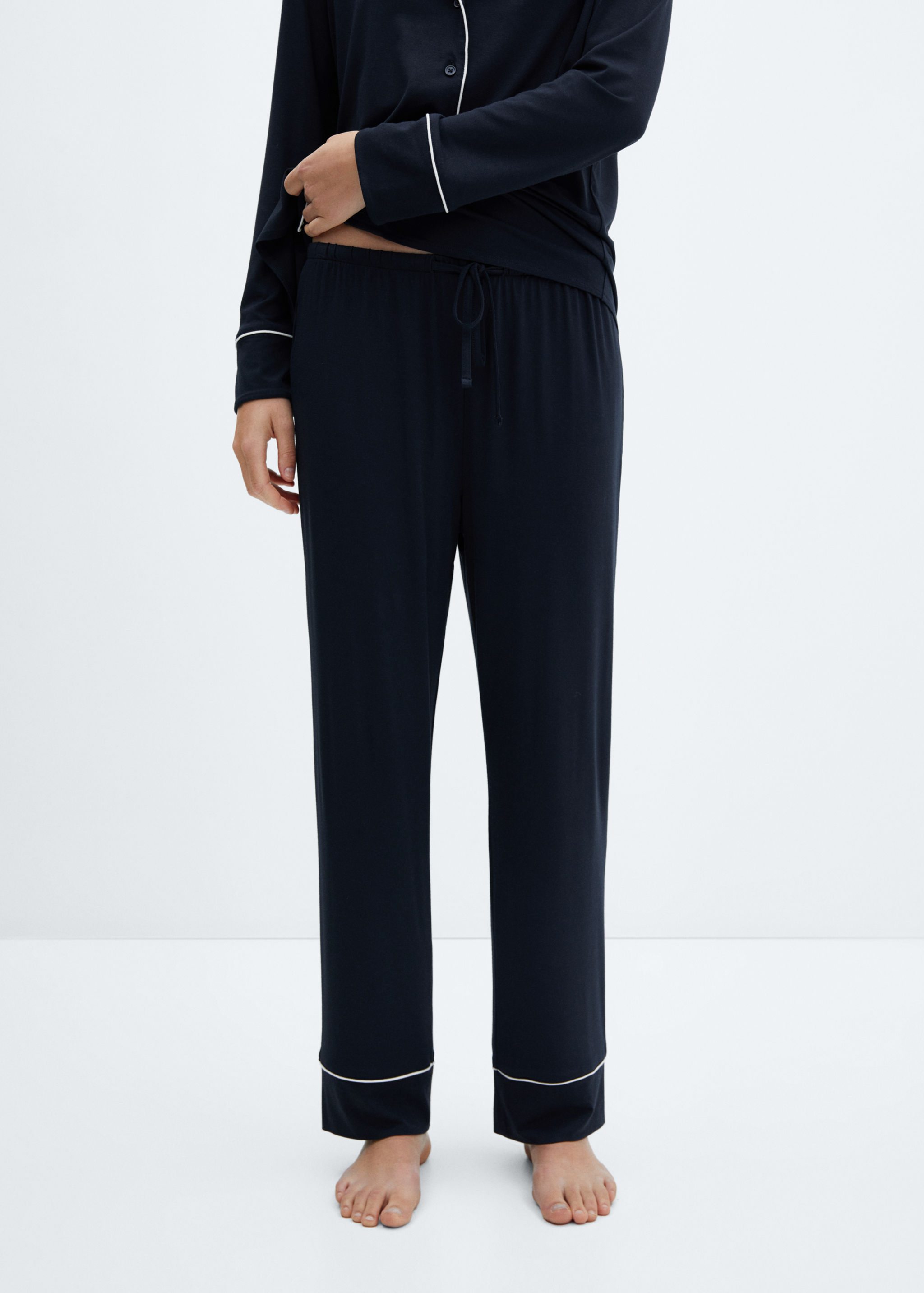 Pantalons pijama rivet contrast - Pla mig