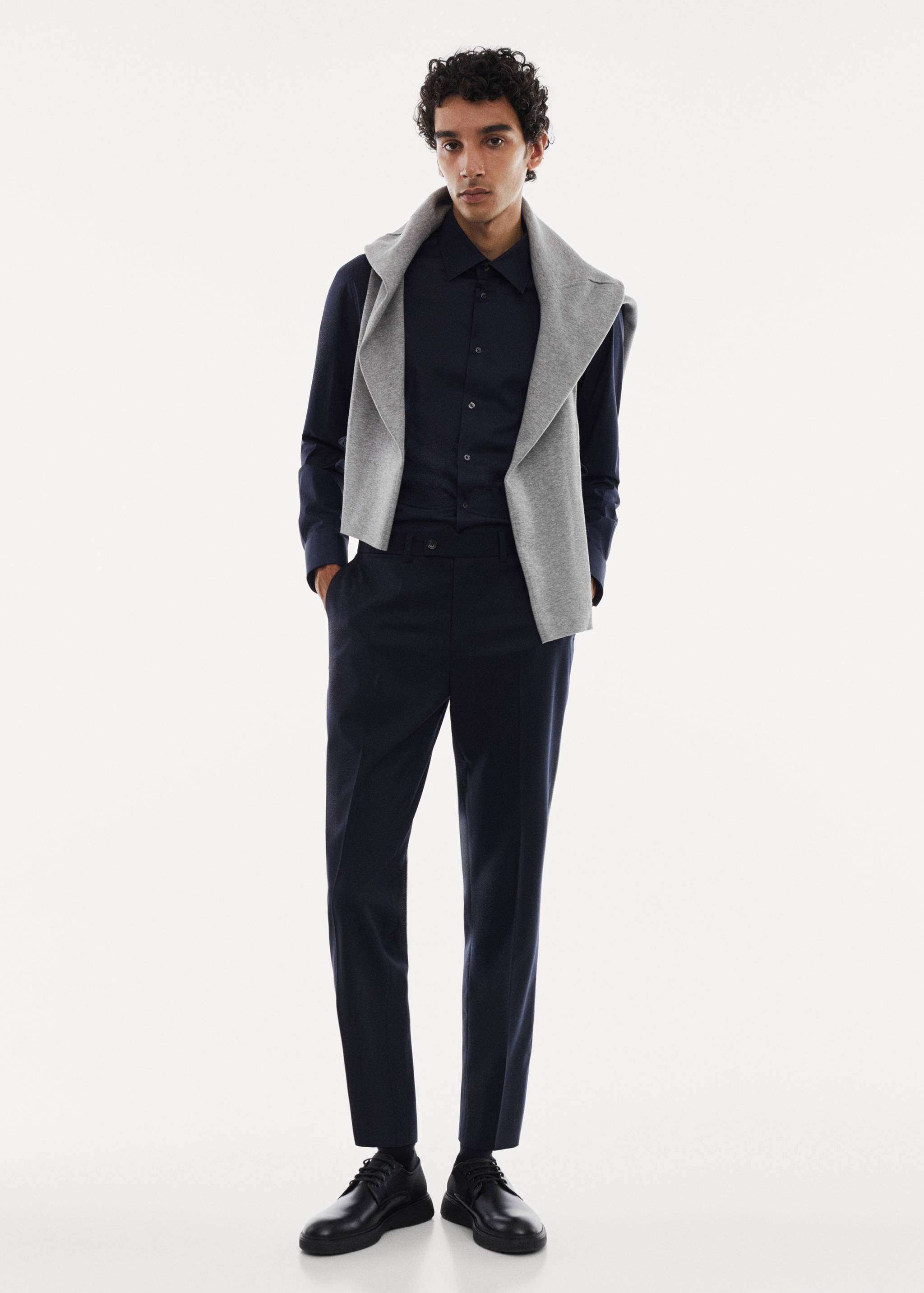 Blücher aus kombiniertem Leder - Allgemeine Ansicht