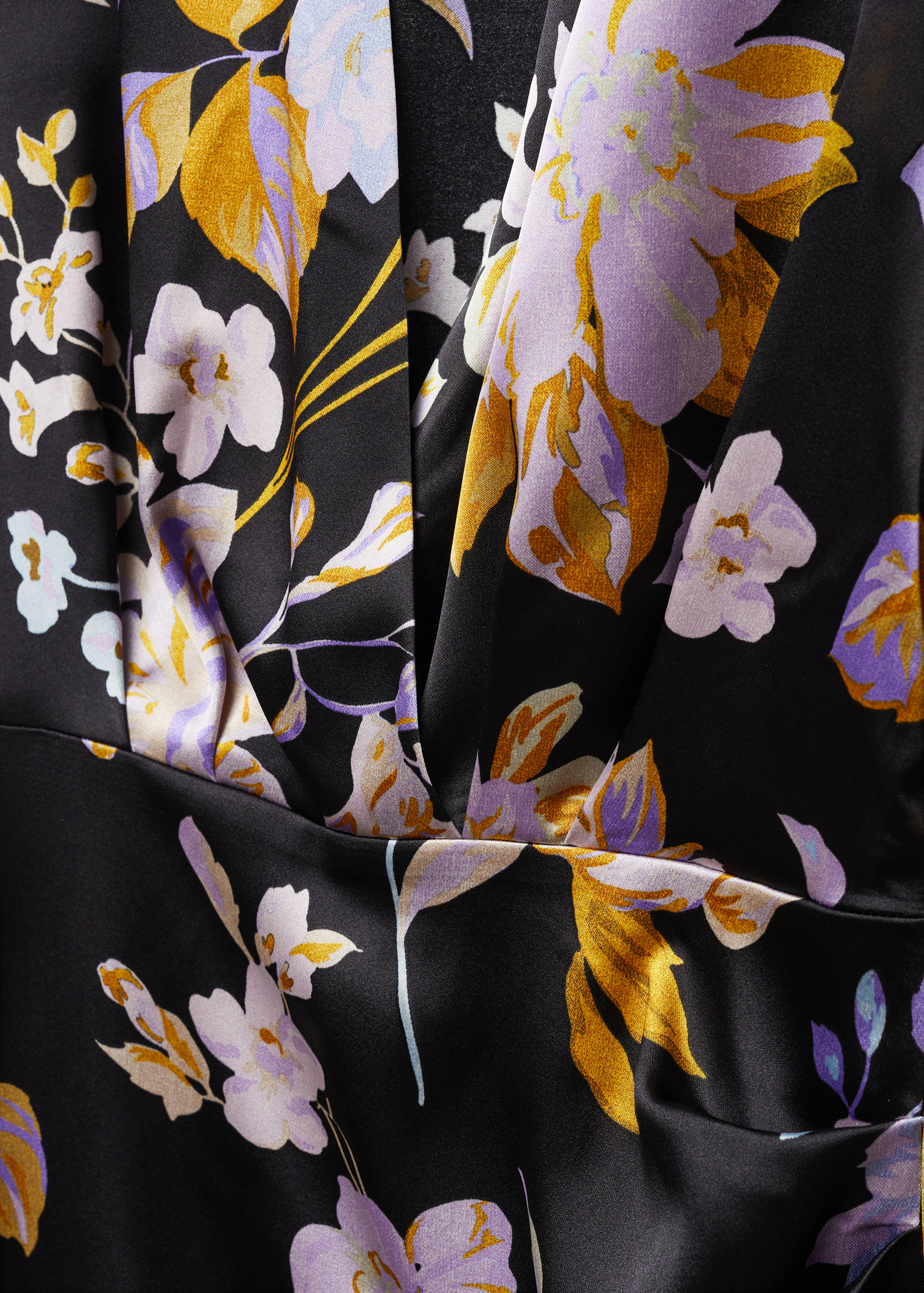 Floral-print satin dress - Details of the article 8