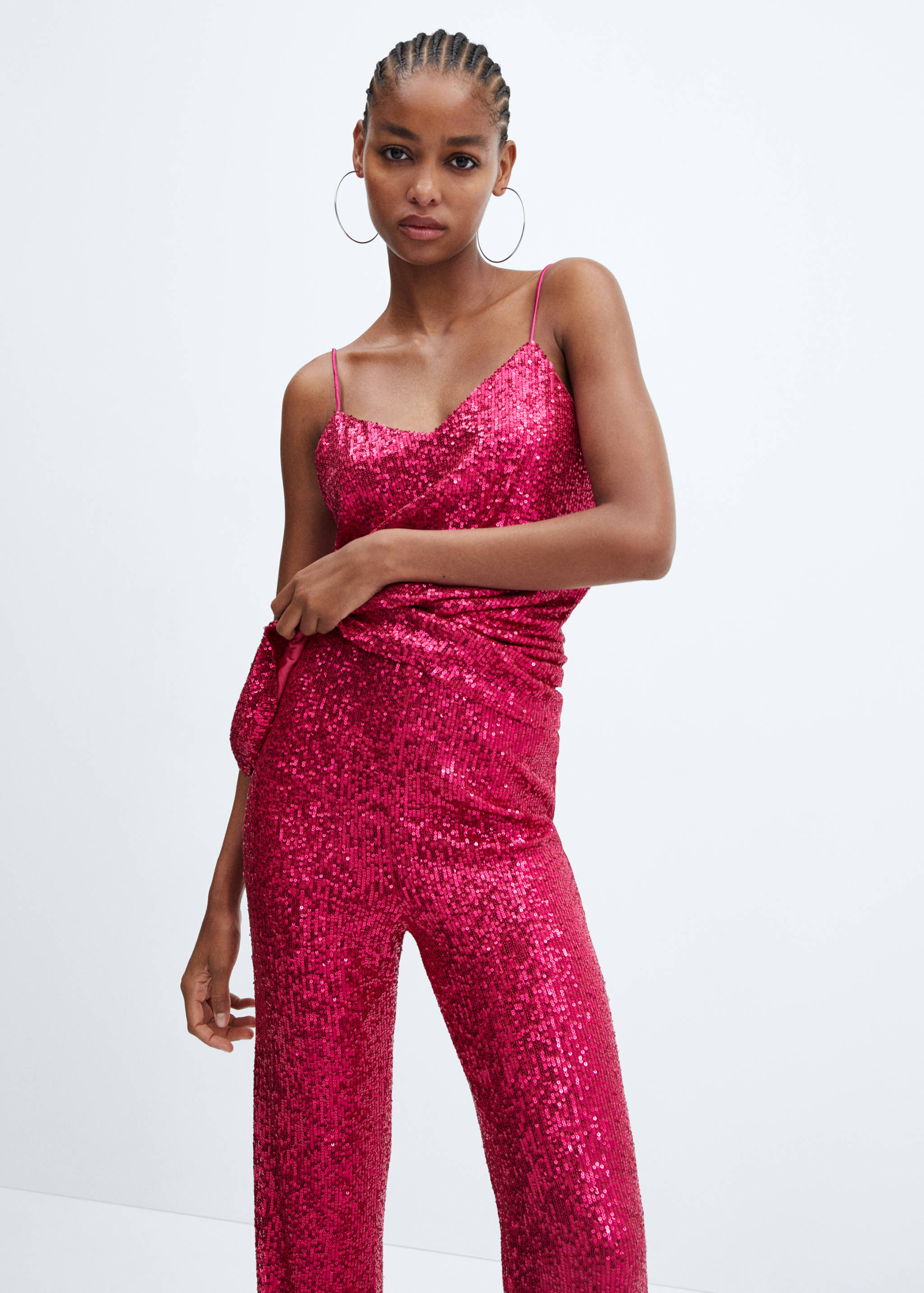 Sequin flared trousers - Details of the article 1