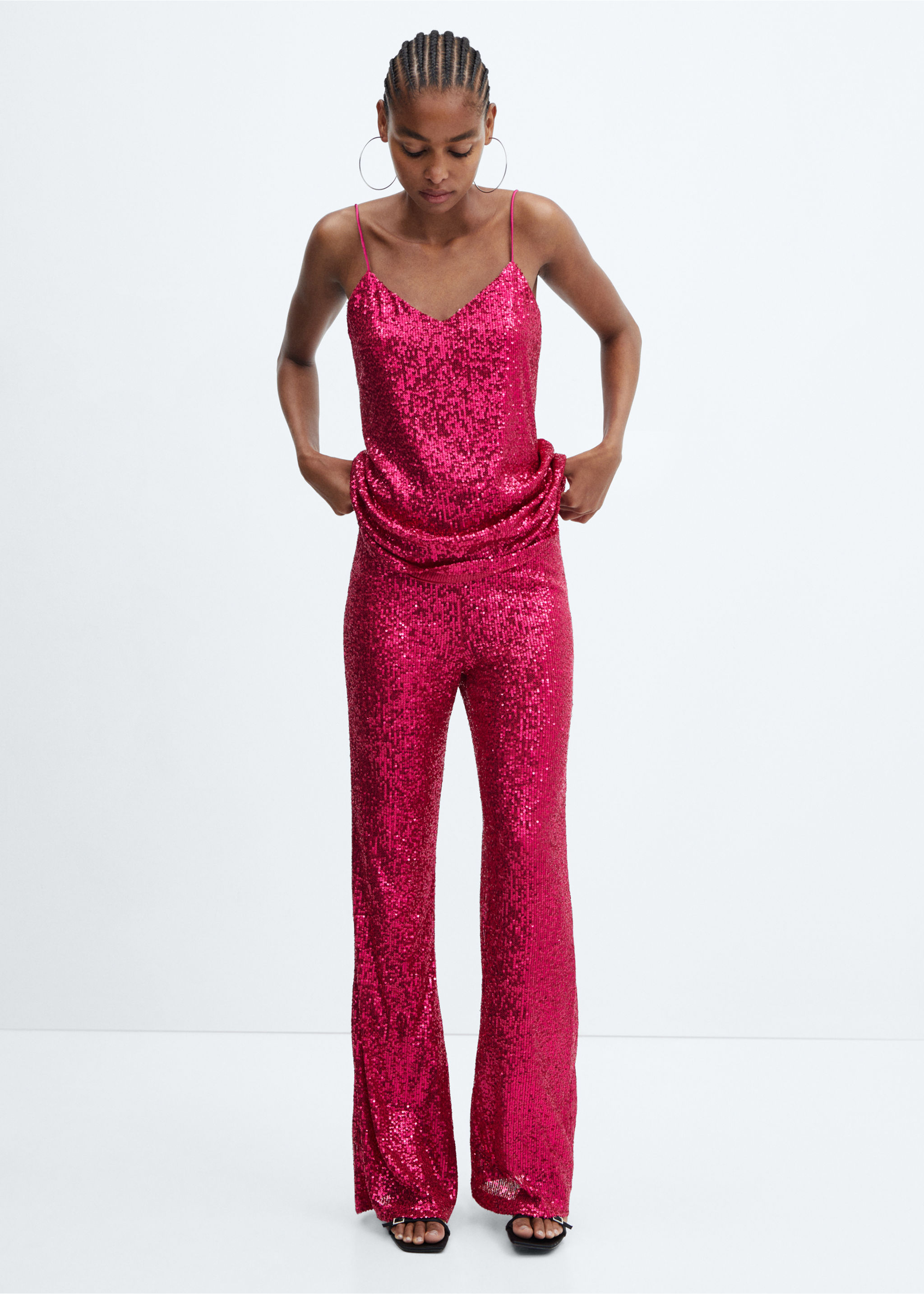 Pantalon flare sequins - Plan général