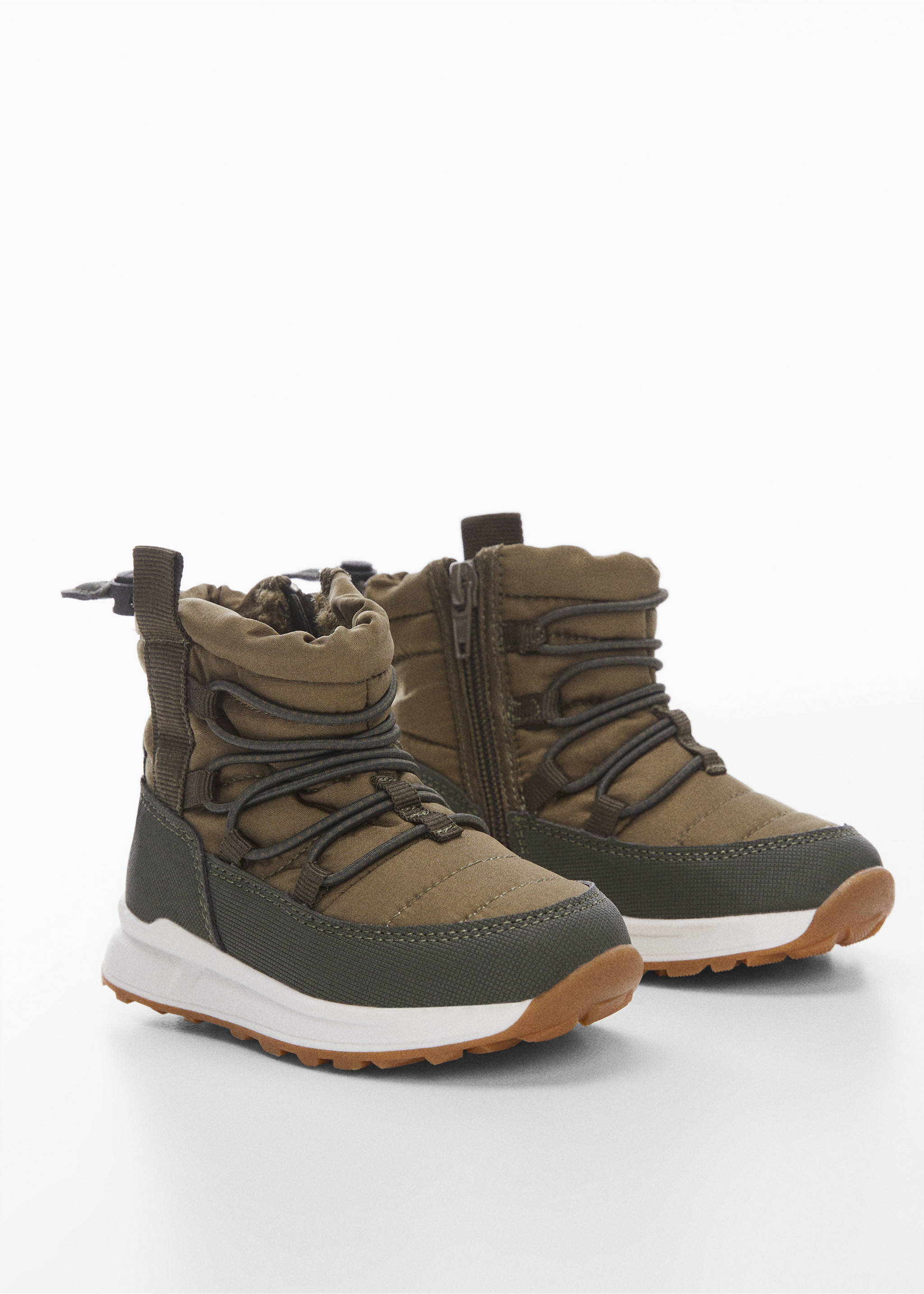 Mountain boot laces - Medium plane, Khaki. Ref: 57087108-00.