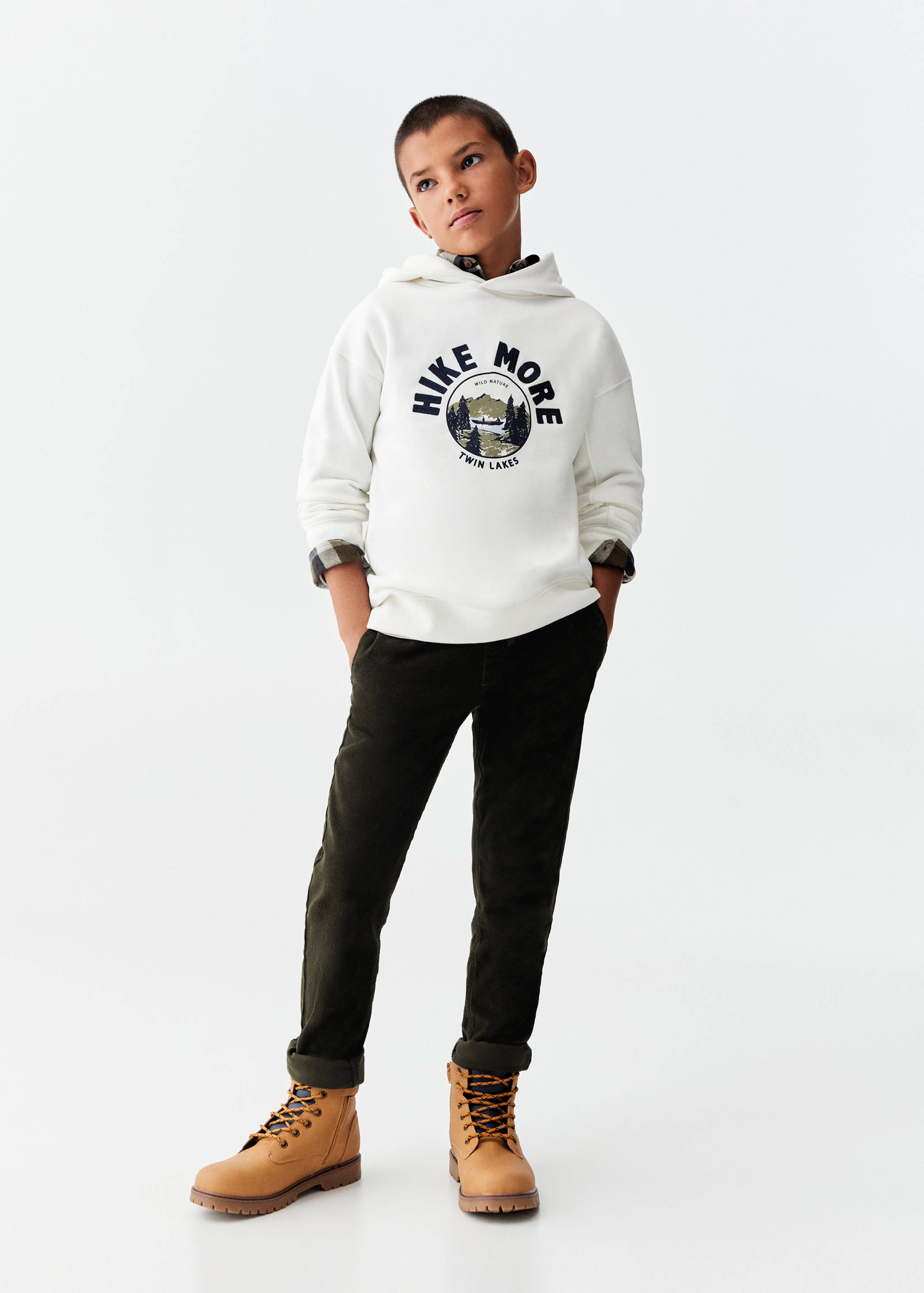 Corduroy jogger trousers - General plane