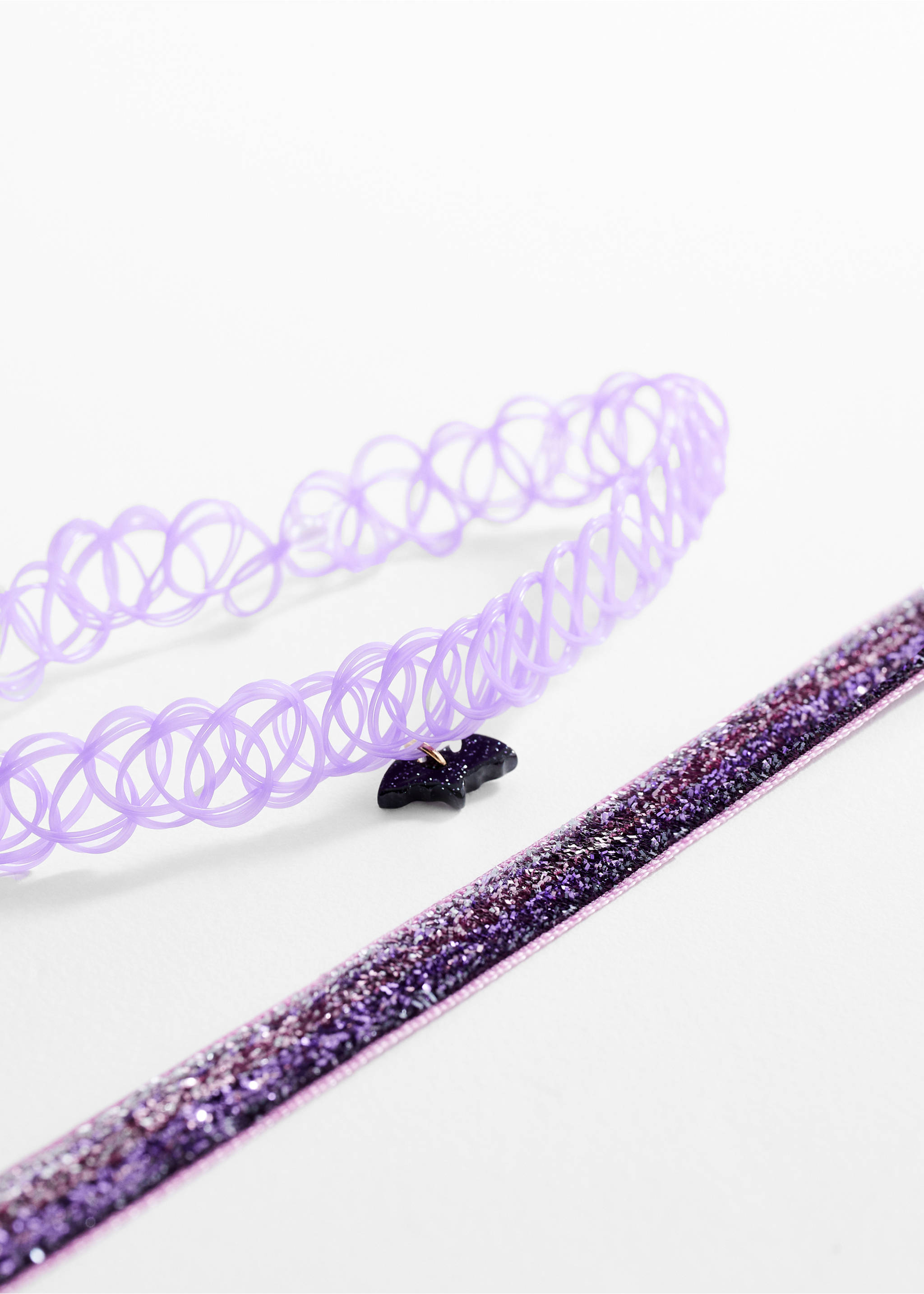Pack 2 chokers - Plano medio, Lila. Ref: 57087115-00.