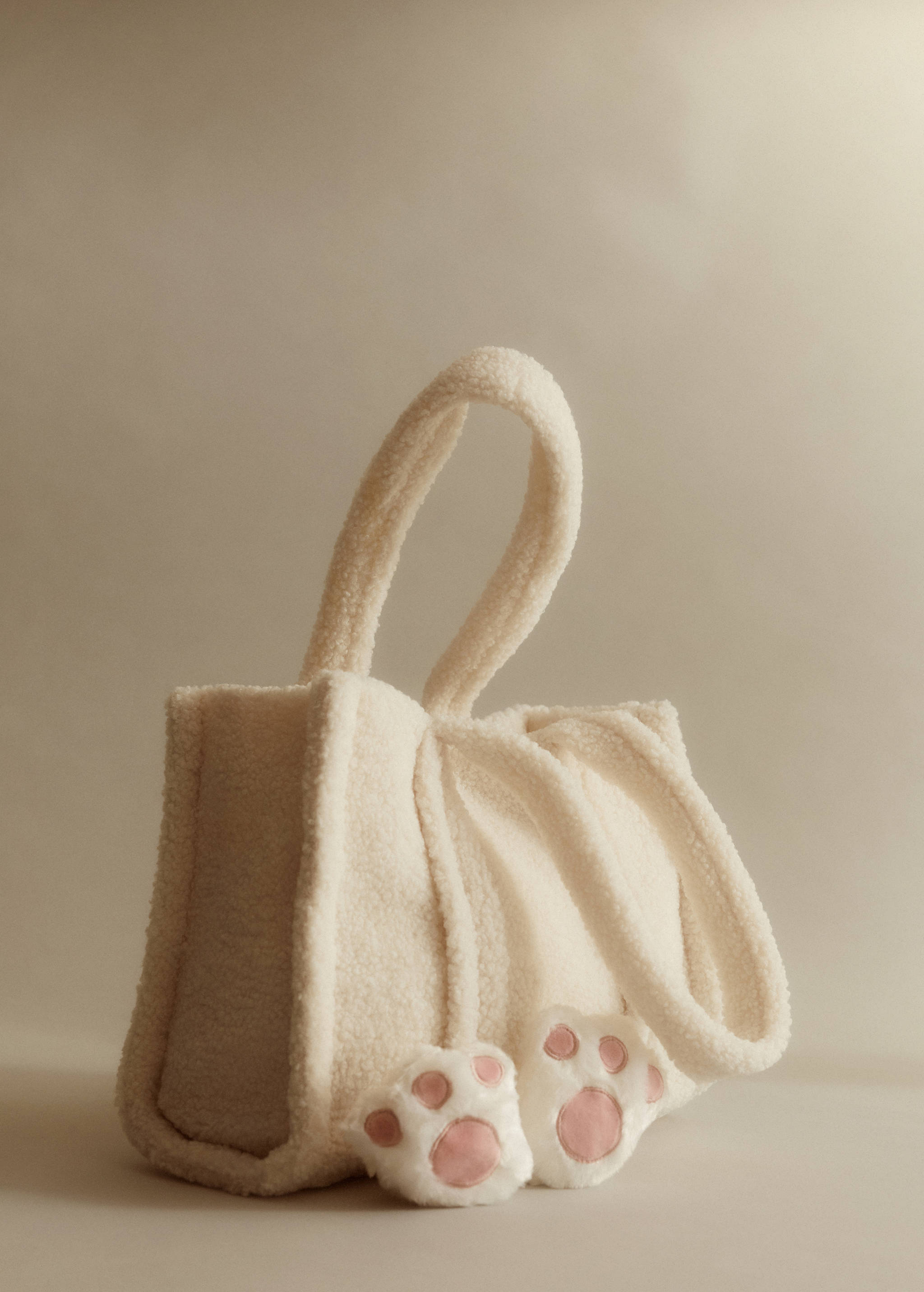 Shearling-effect shopper bag - Details of the article 8