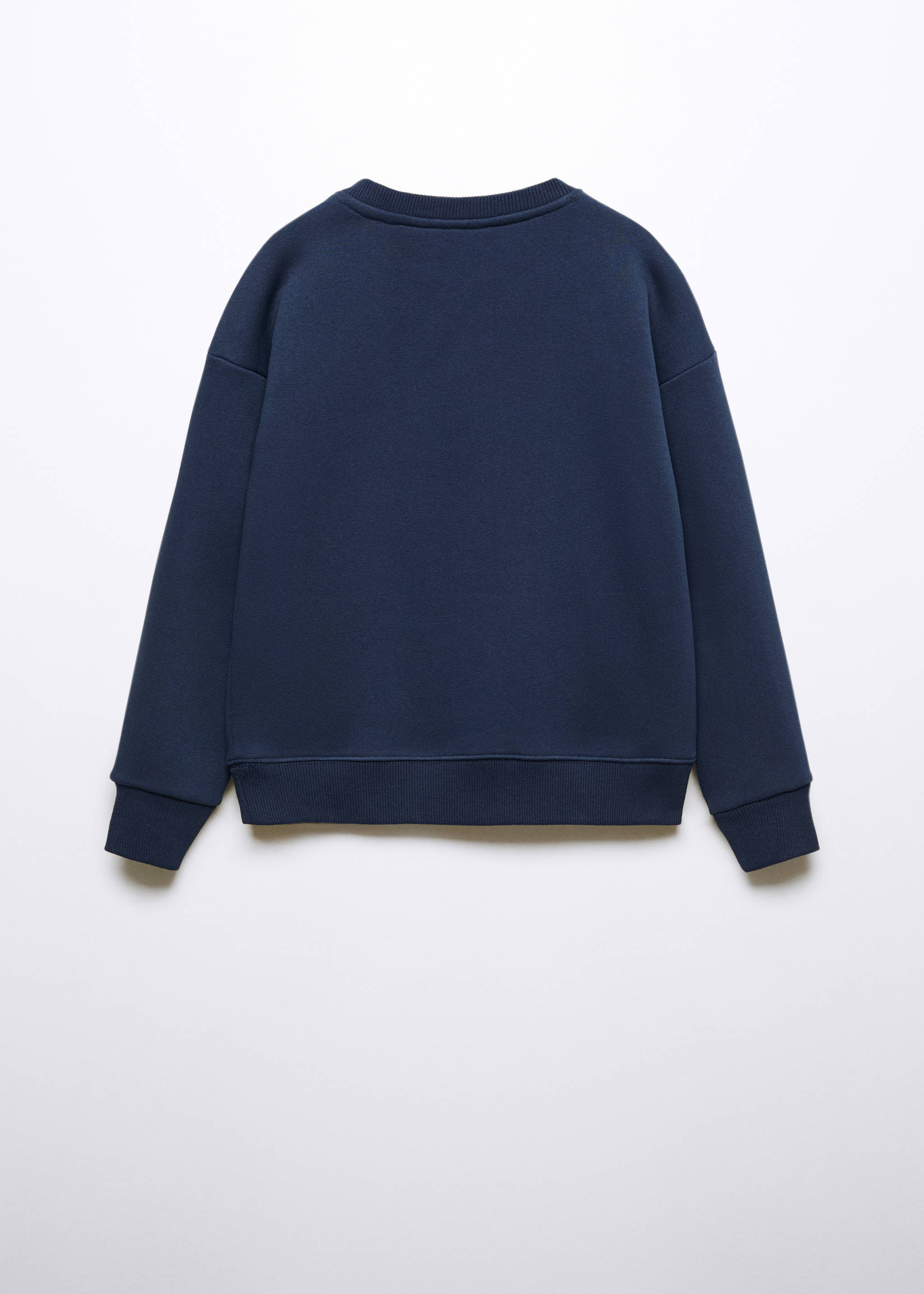 Gemustertes Sweatshirt mit Aufschrift - Rückseite des Artikels