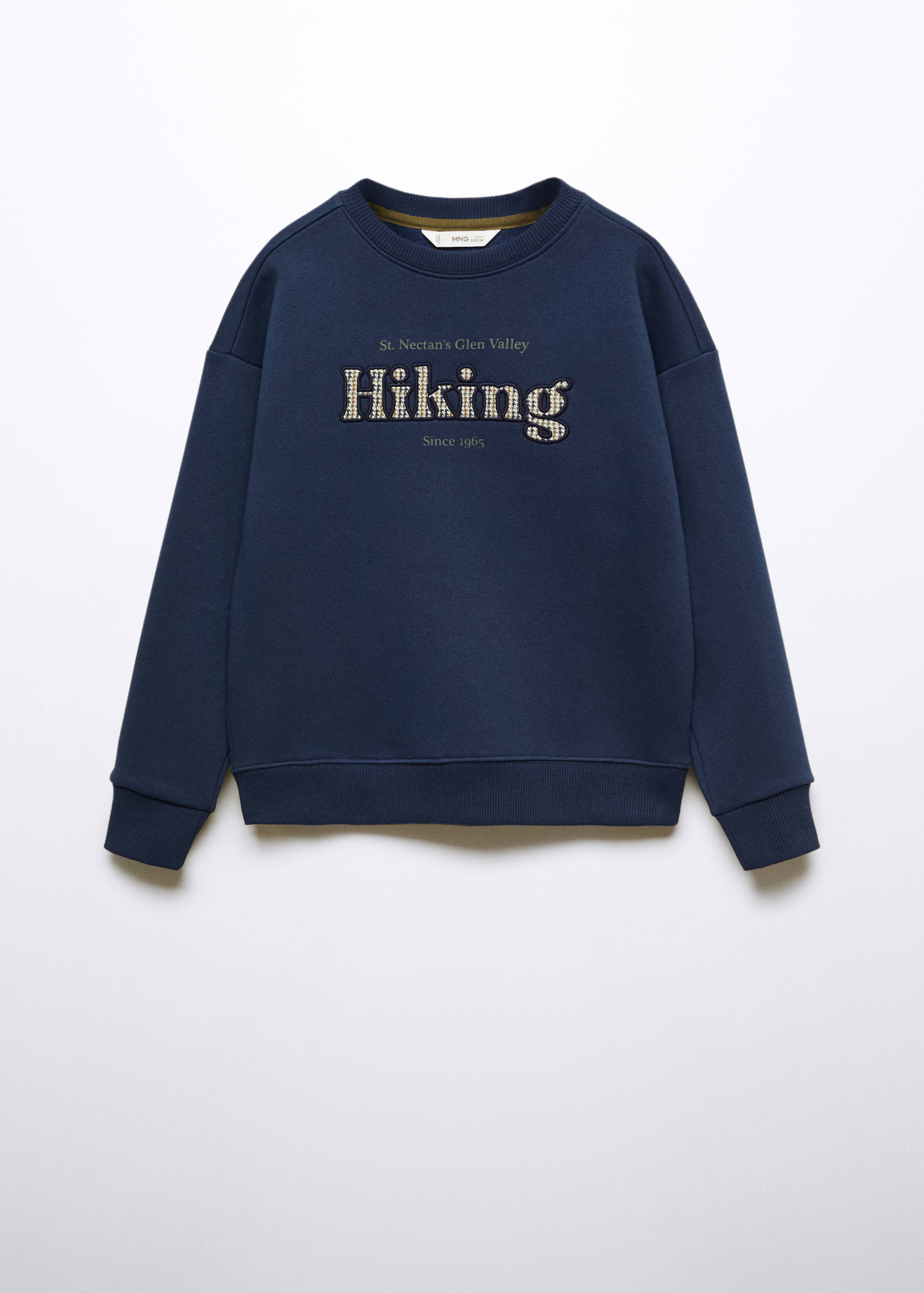 Gemustertes Sweatshirt mit Aufschrift - Artikel ohne Model