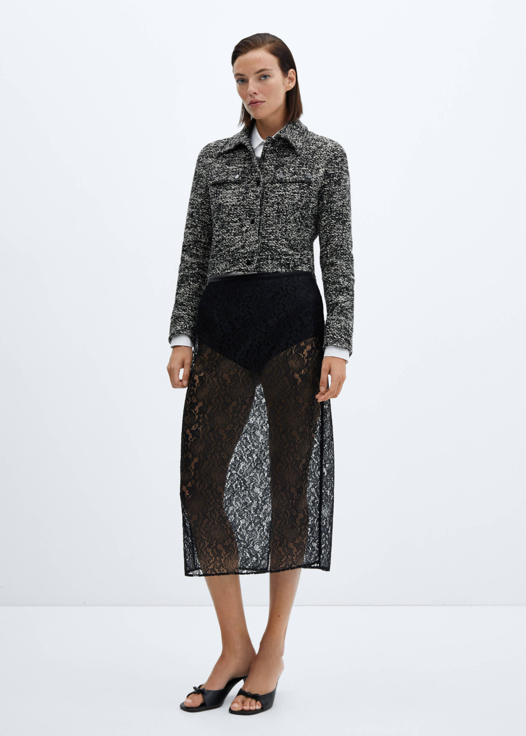 Tweedjacke mit Hemdkragen - Allgemeine Ansicht