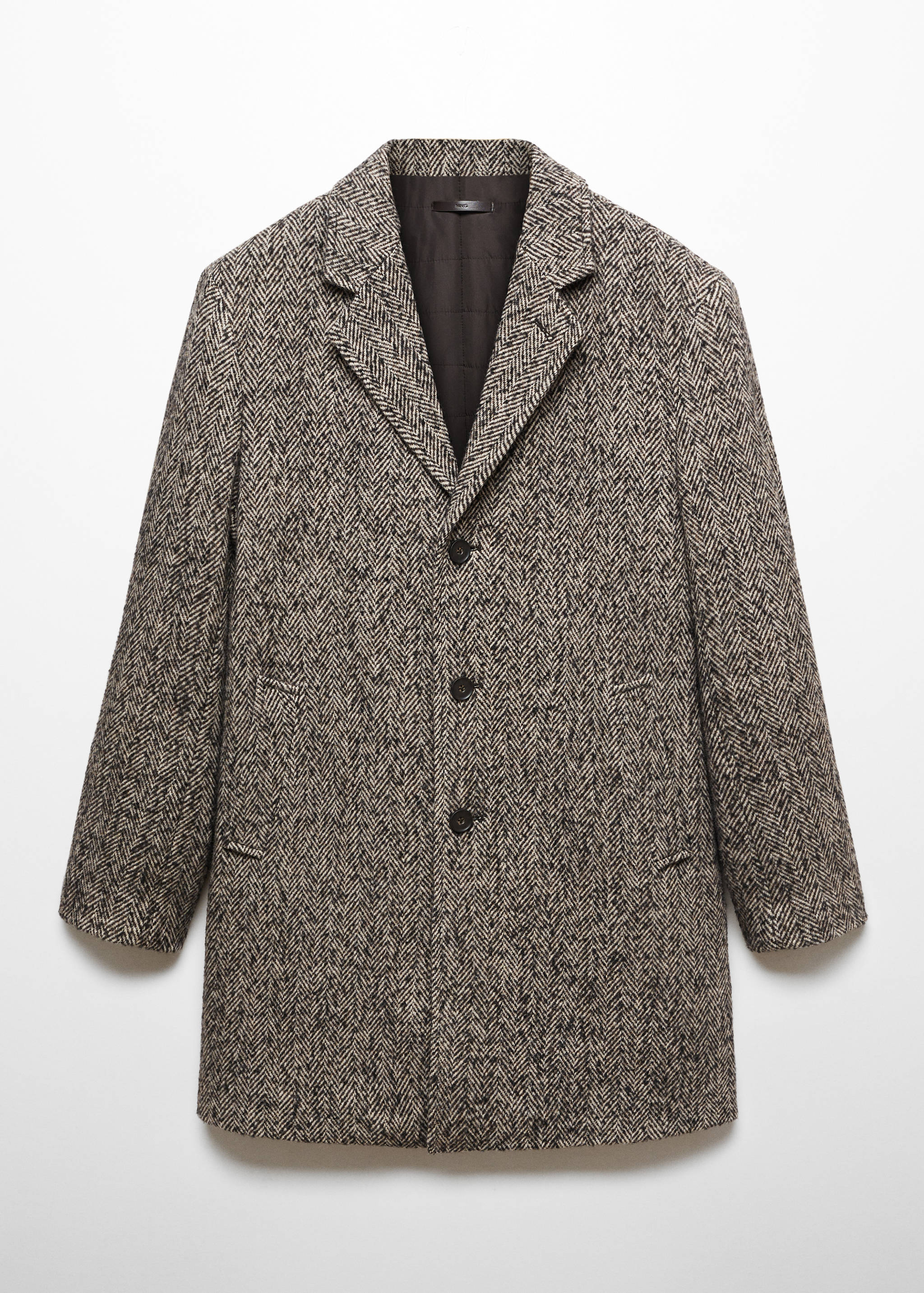 Recycled wool herringbone coat - Article without model