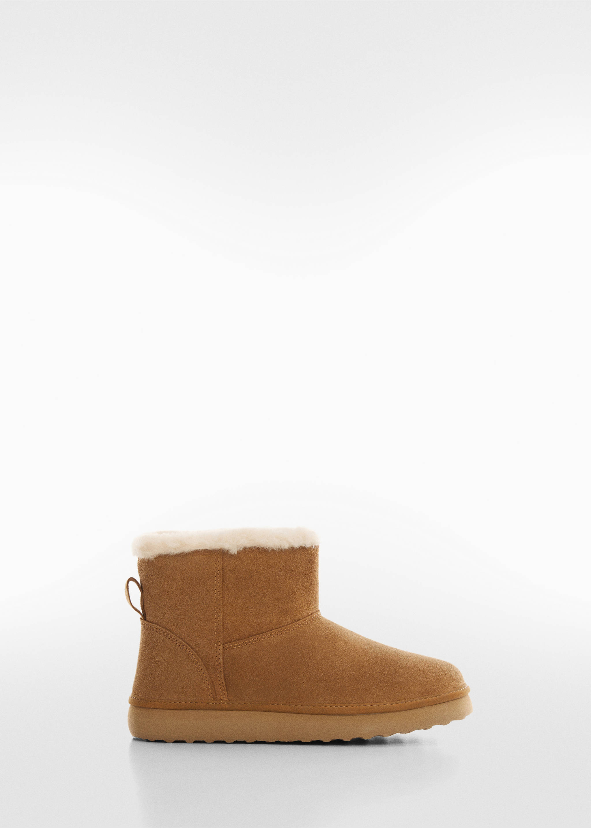 Fur leather ankle boots - Article without model, Medium Brown. Ref: 57087704-00.
