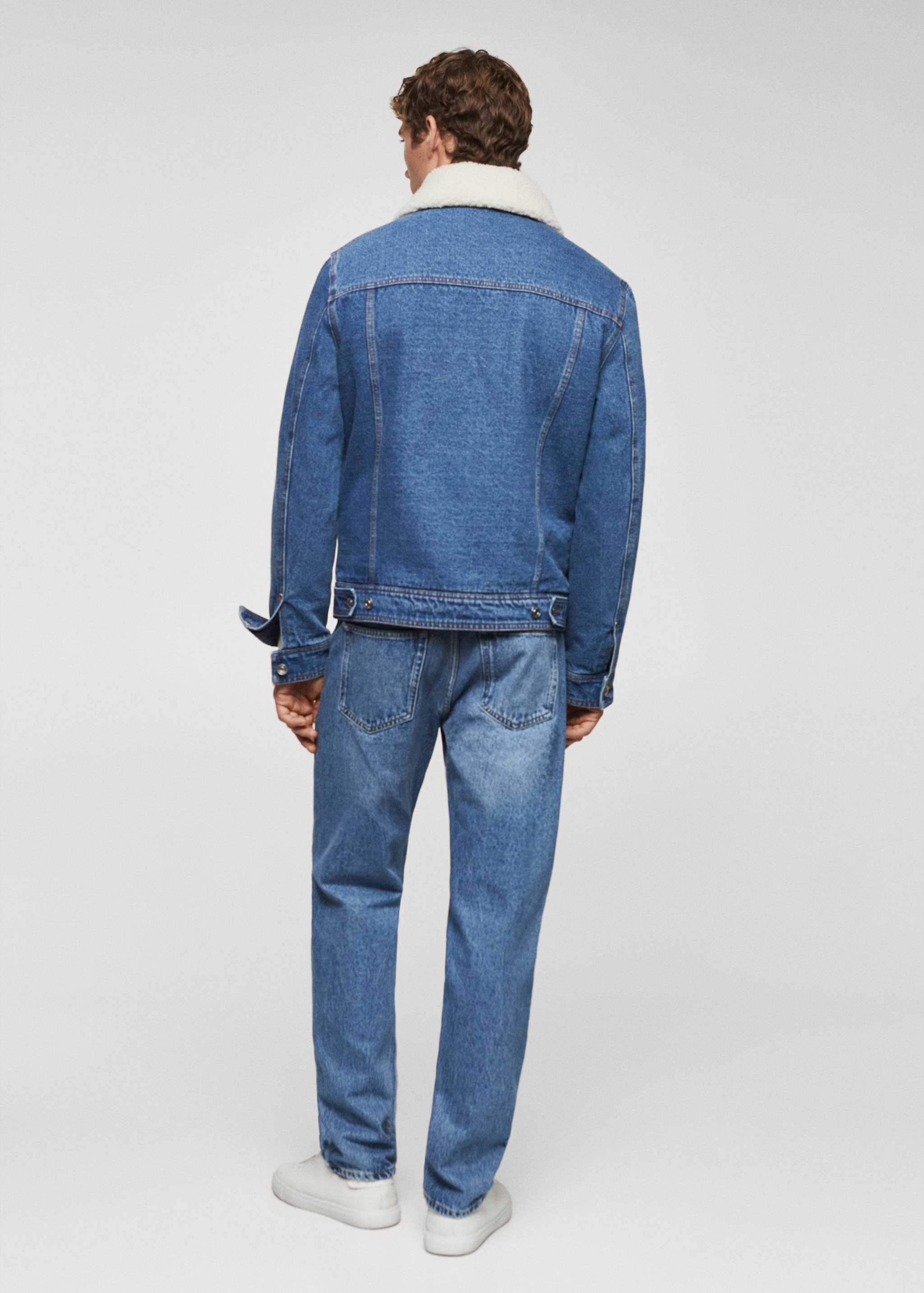 Veste denim imitation mouton retourné - Verso de l’article