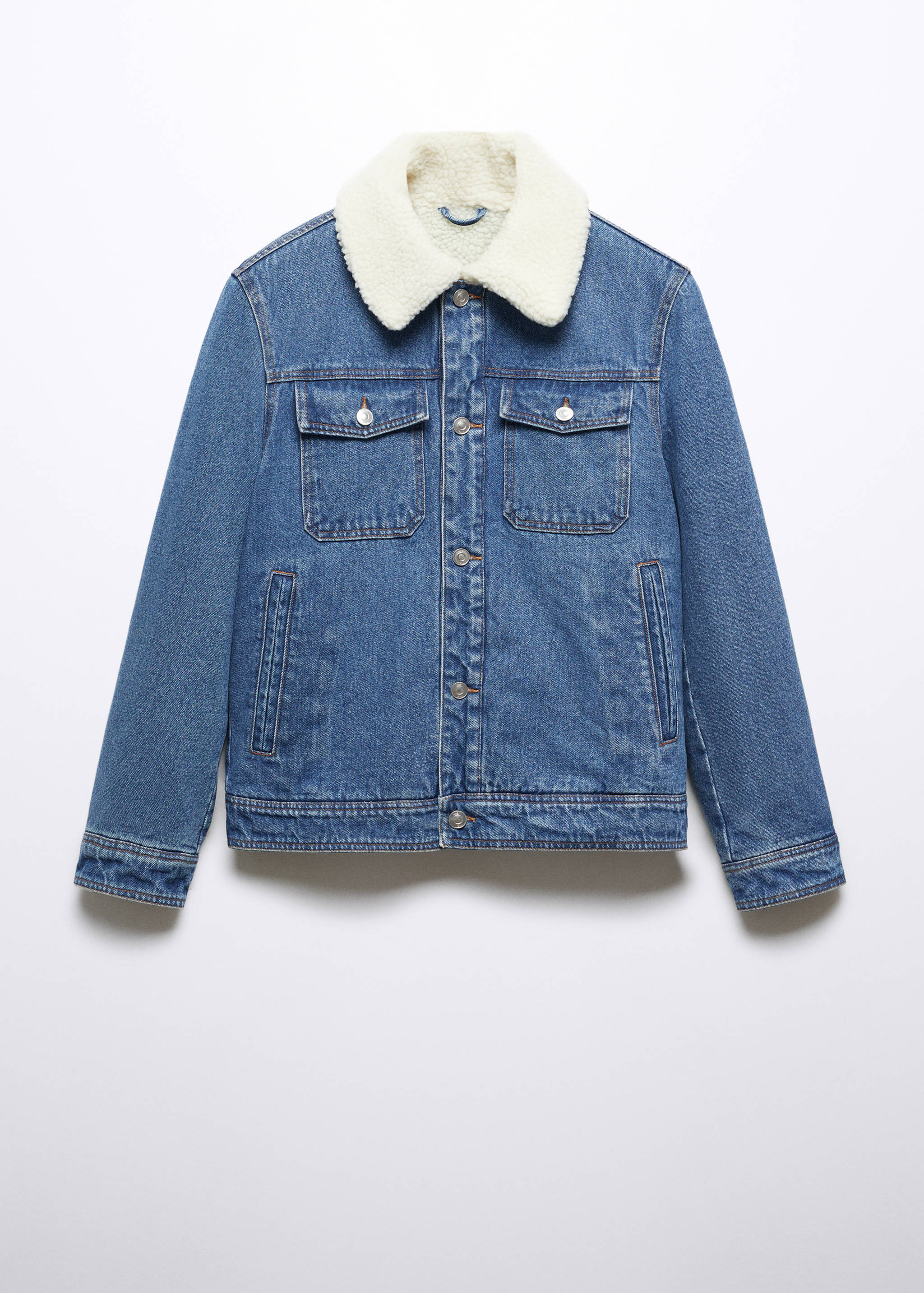Veste denim imitation mouton retourné - Article sans modèle