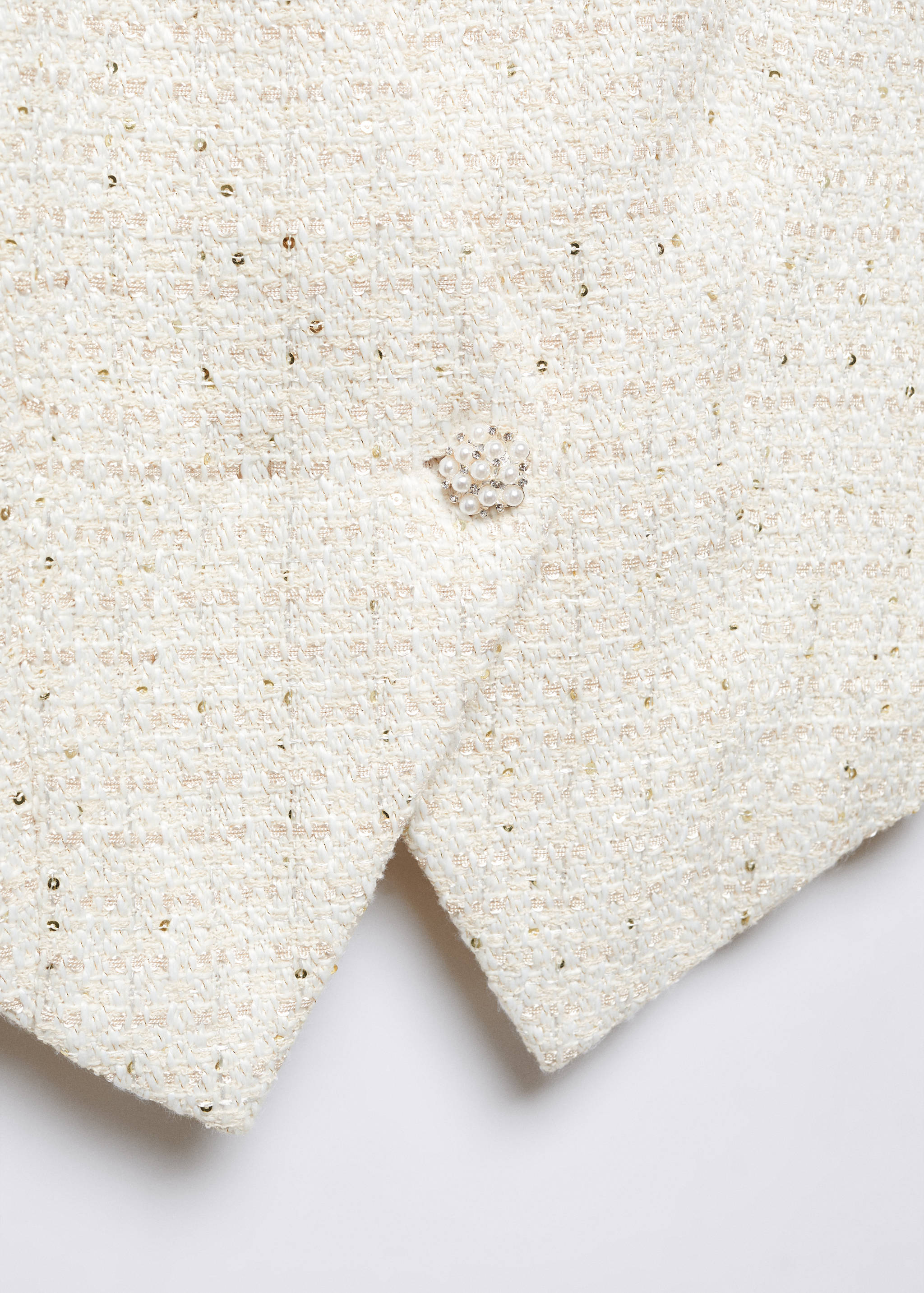 Tweed vest with jewel button - Details of the article 8