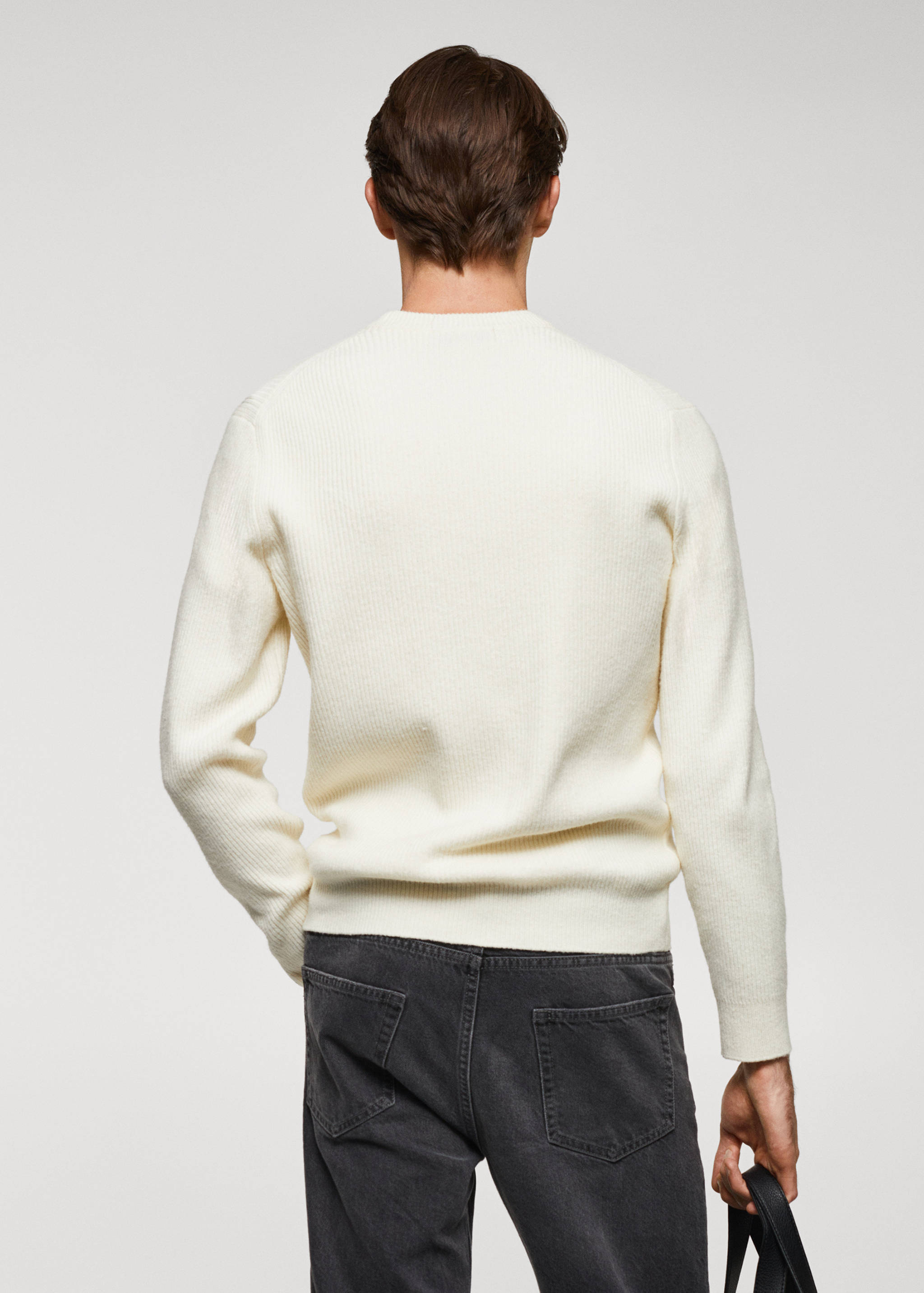 Pull-over maille côtelée - Verso de l’article