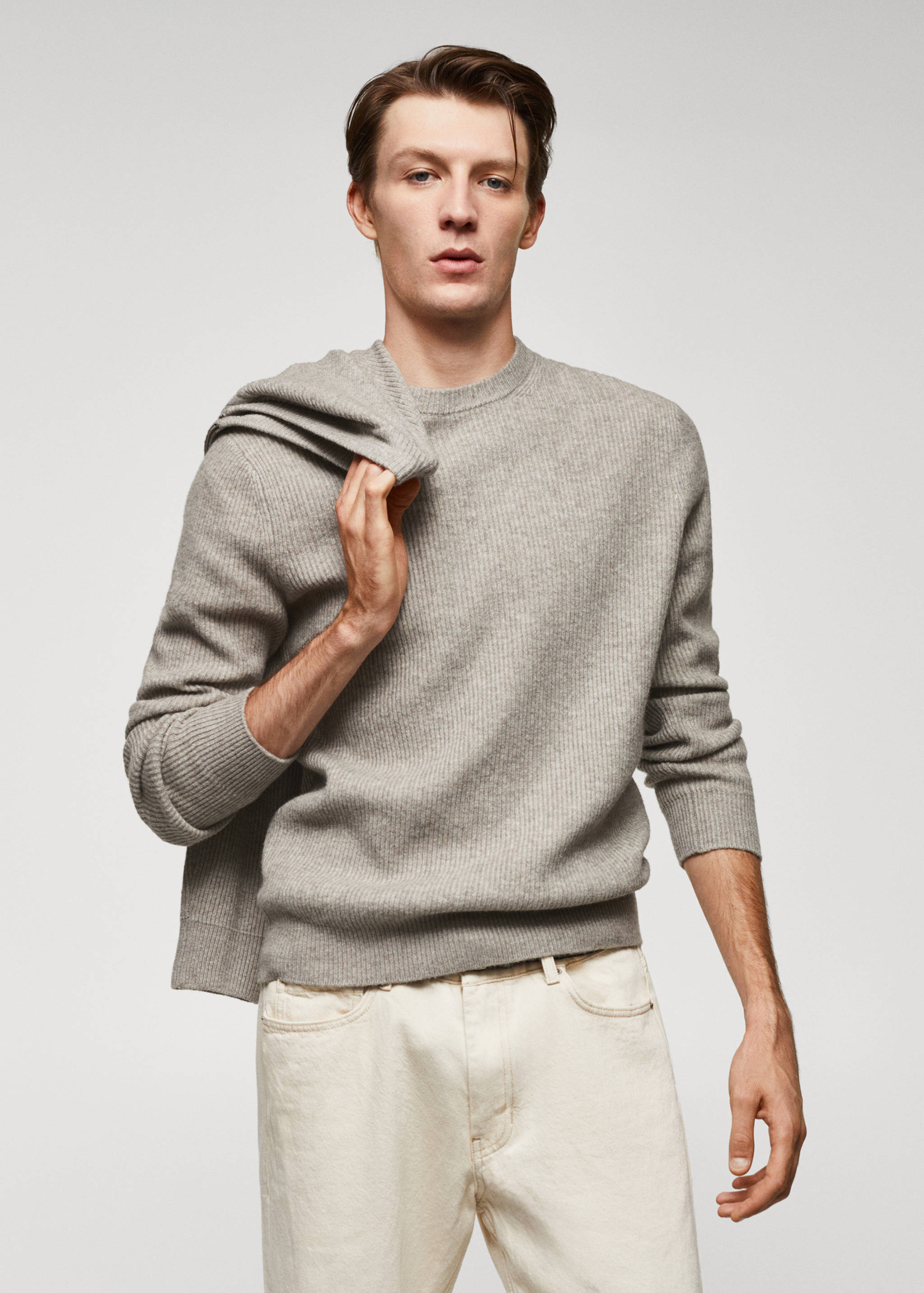 Pull-over maille côtelée - Plan moyen