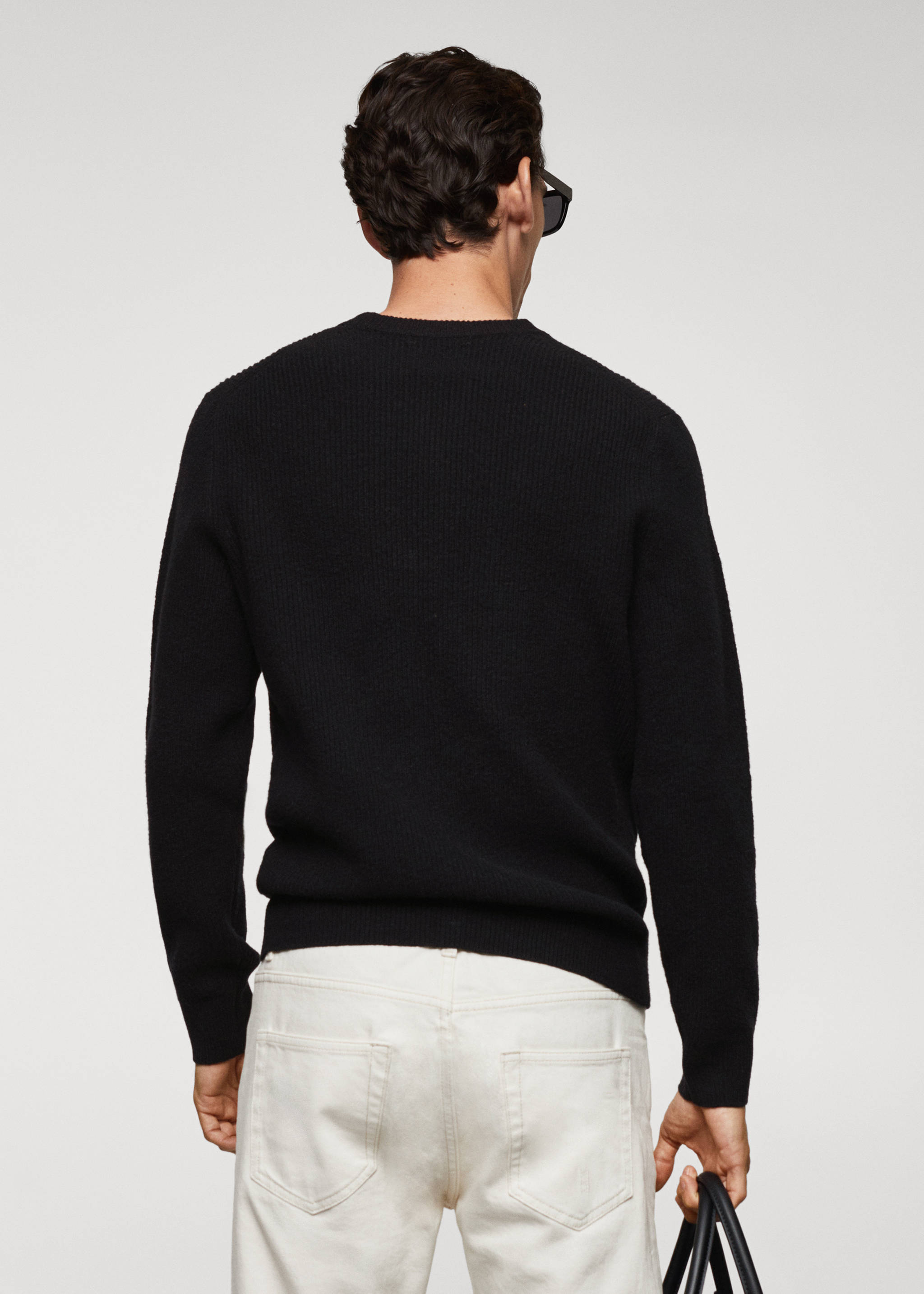 Pull-over maille côtelée - Verso de l’article