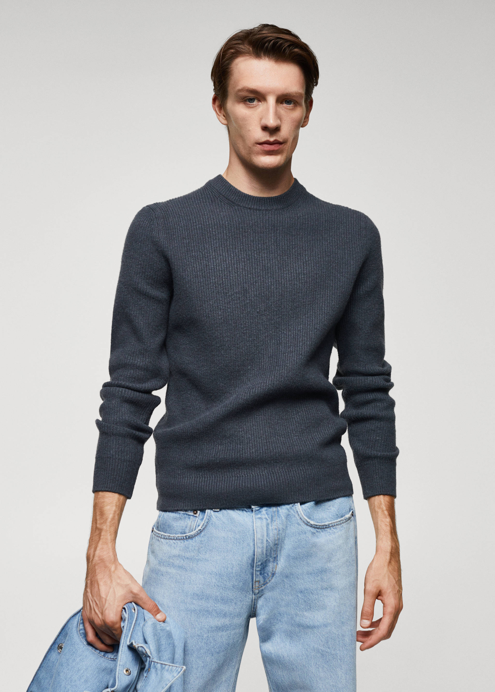 Pull-over maille côtelée - Plan moyen