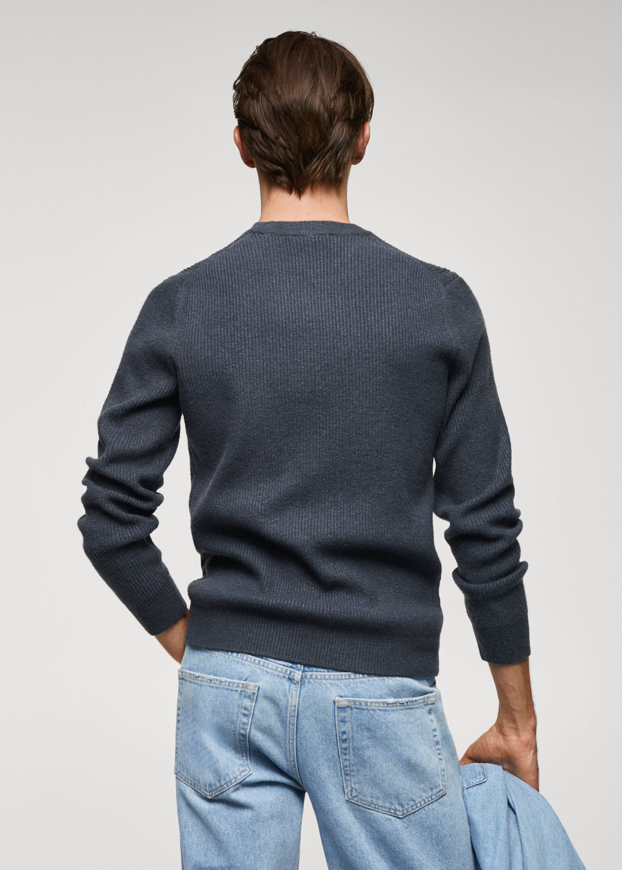 Pull-over maille côtelée - Verso de l’article