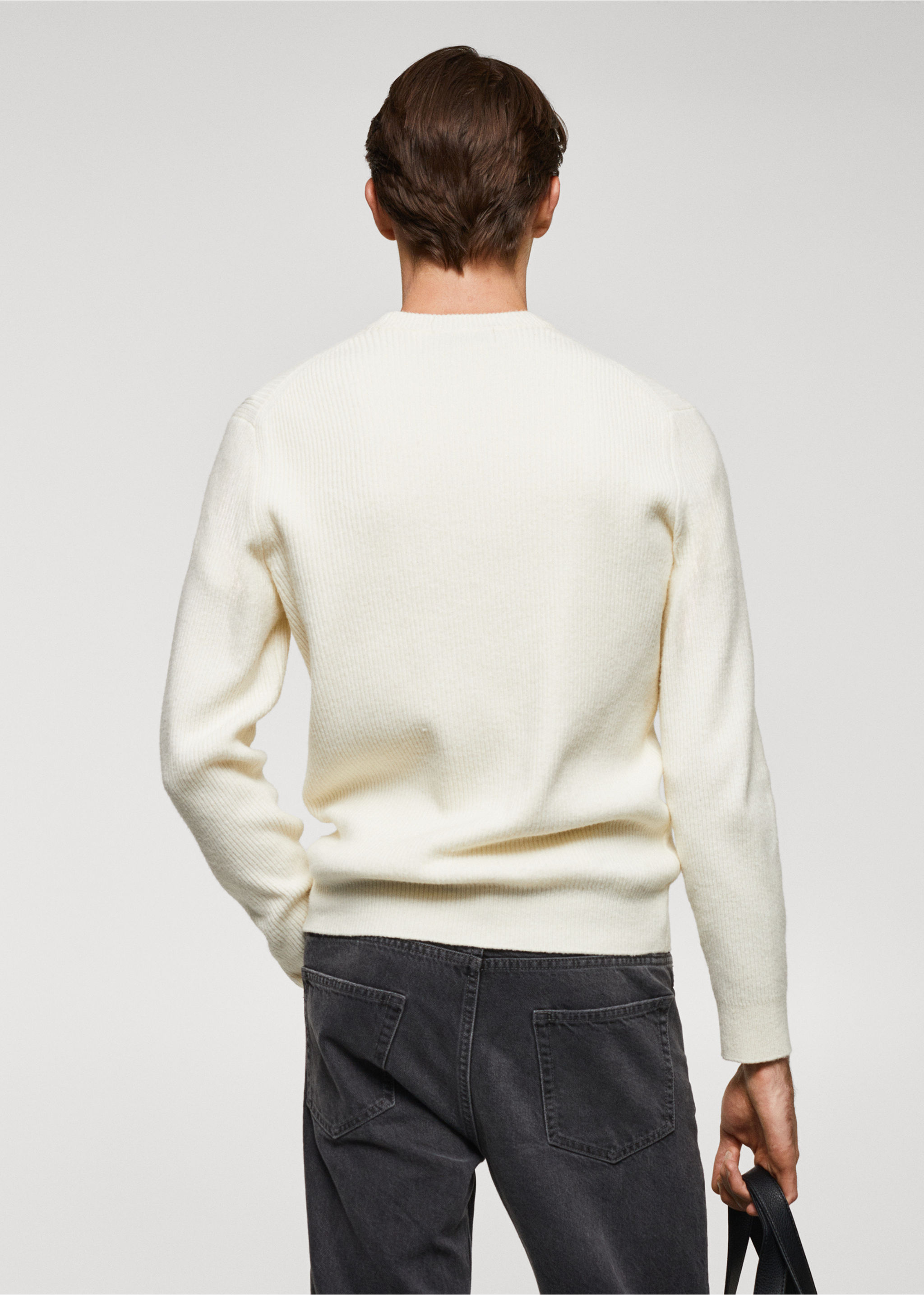 Pull-over maille côtelée - Verso de l’article