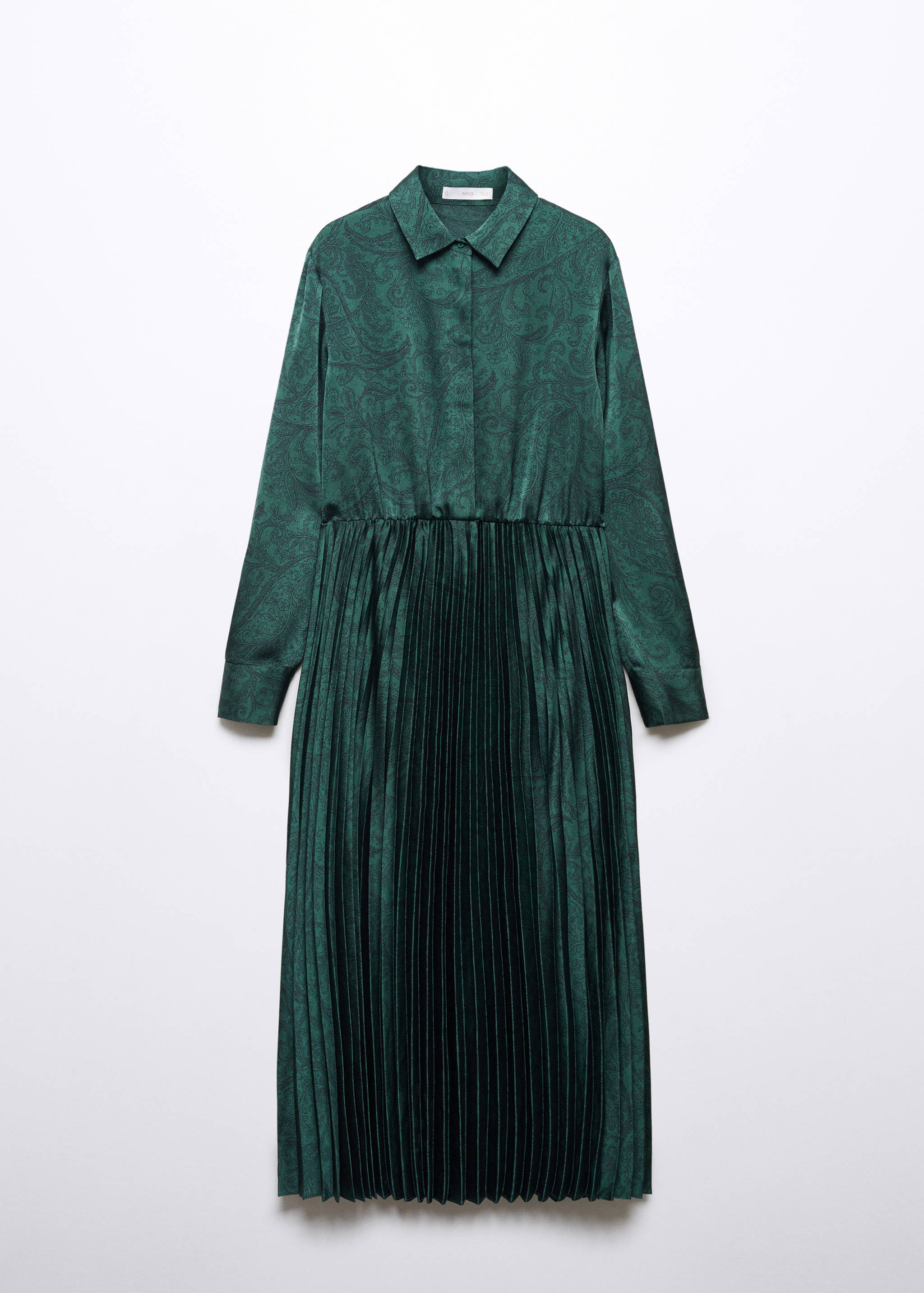 Paisley-print satin dress - Article without model
