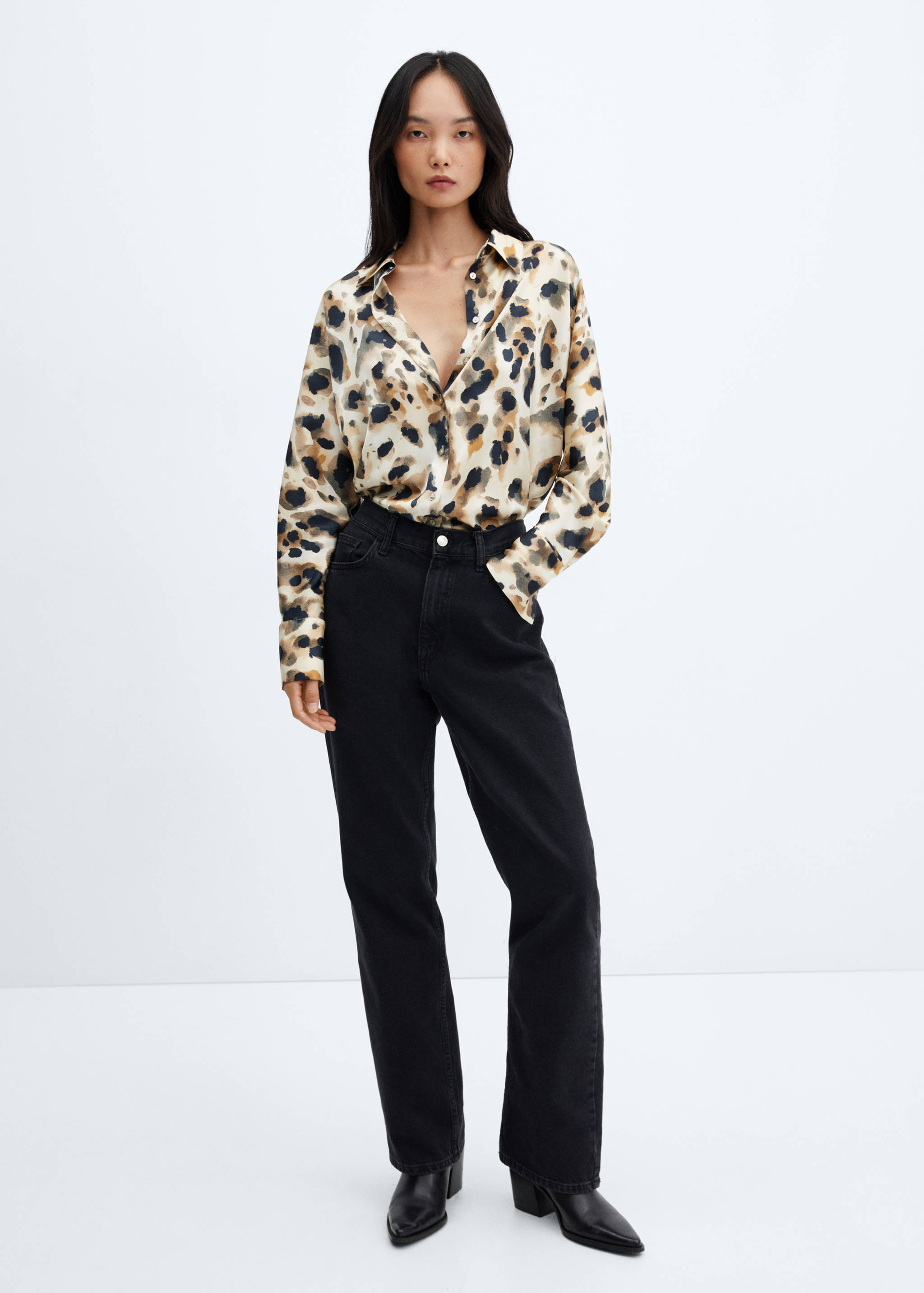 Chemise satinée léopard - Plan général