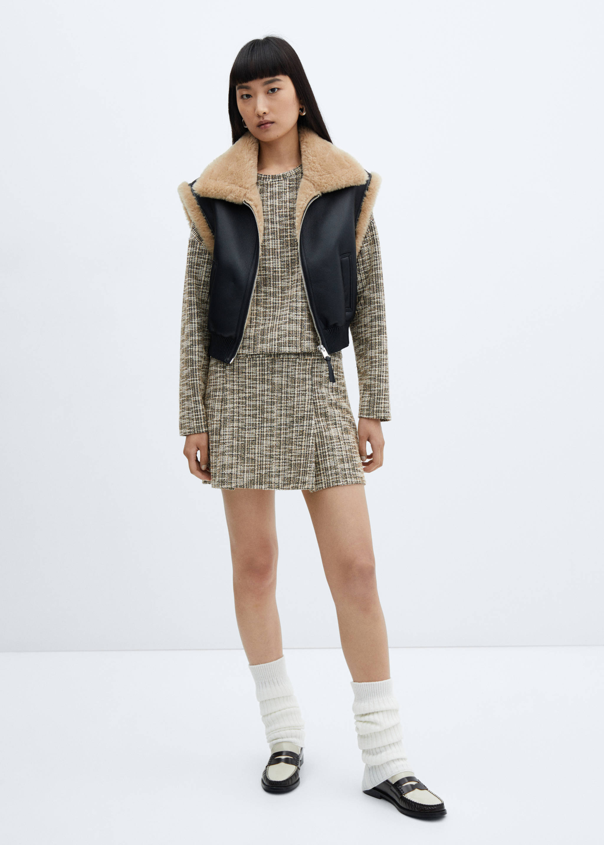 Marbled tweed sweatshirt - General plane