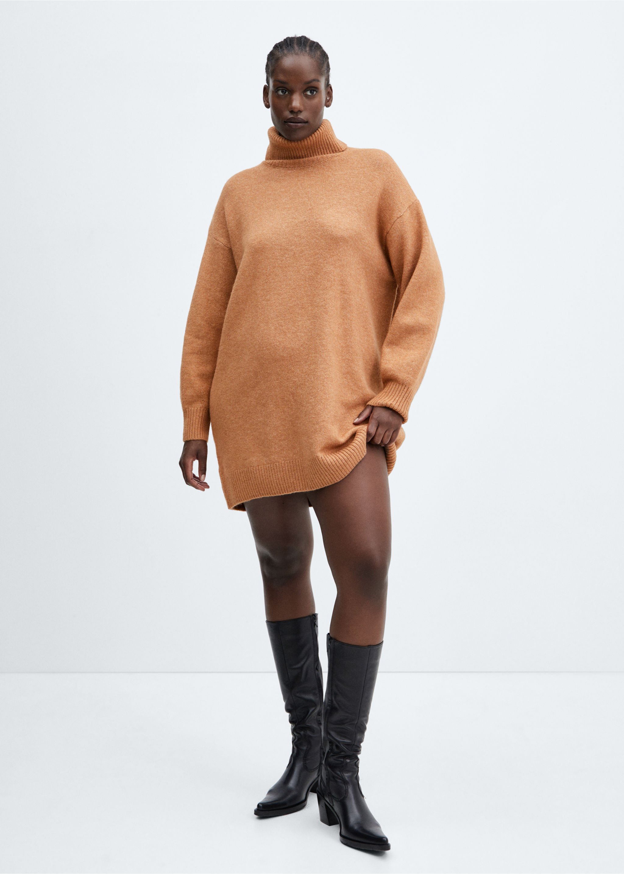 Turtle neck knit dress - Details of the article 3