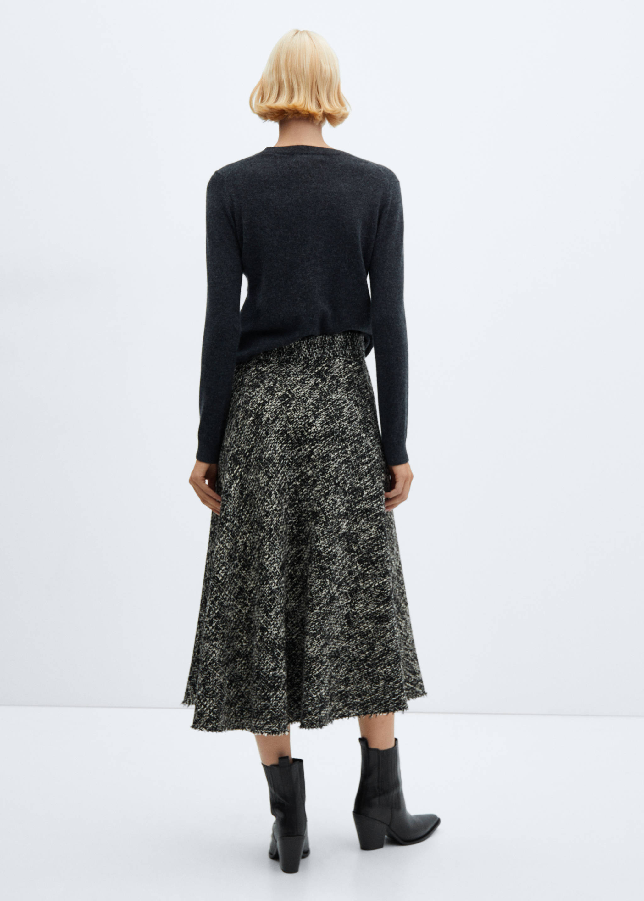 Jupe midi tweed - Verso de l’article