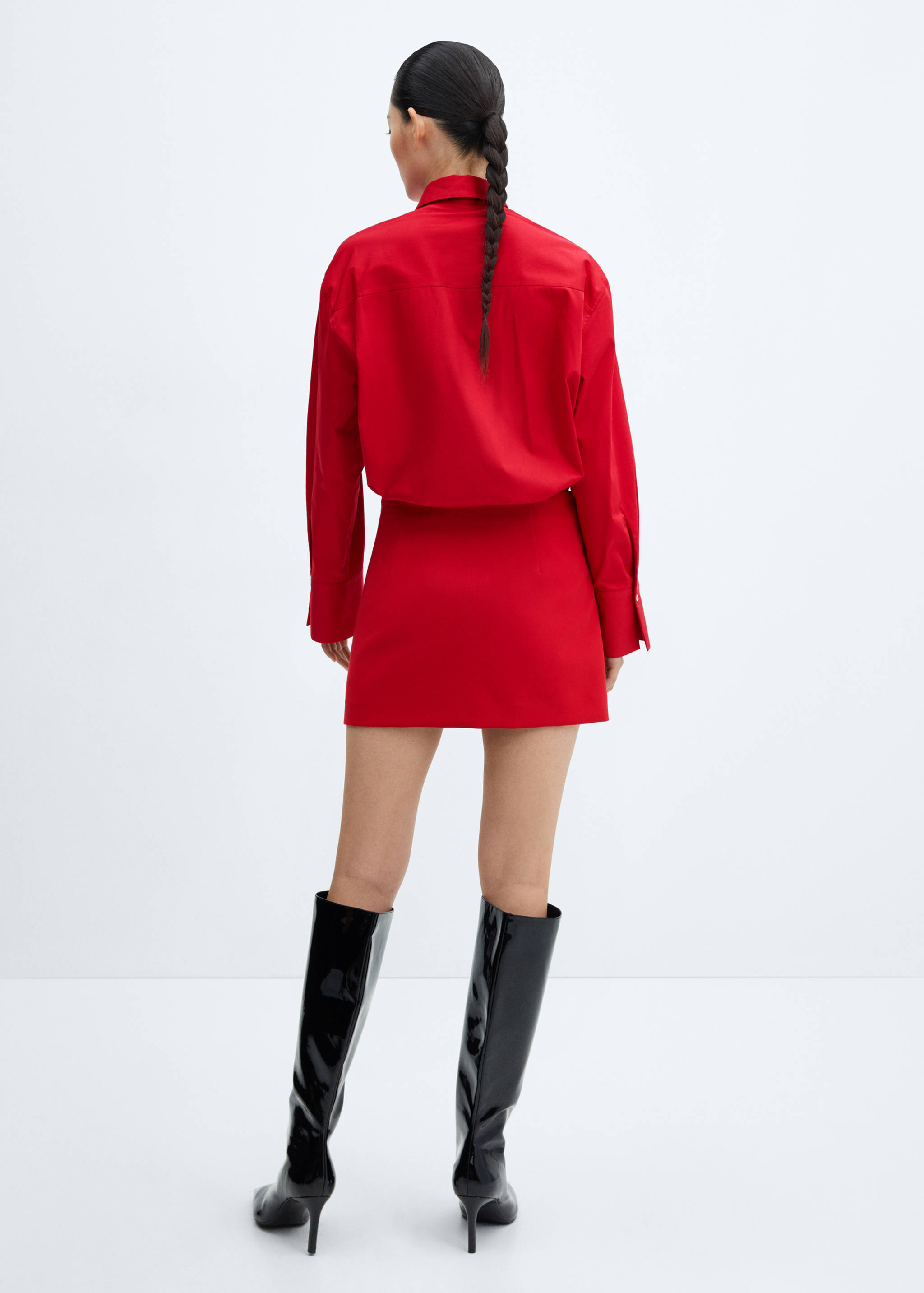 Minifalda aplique flores - Reverso del artículo