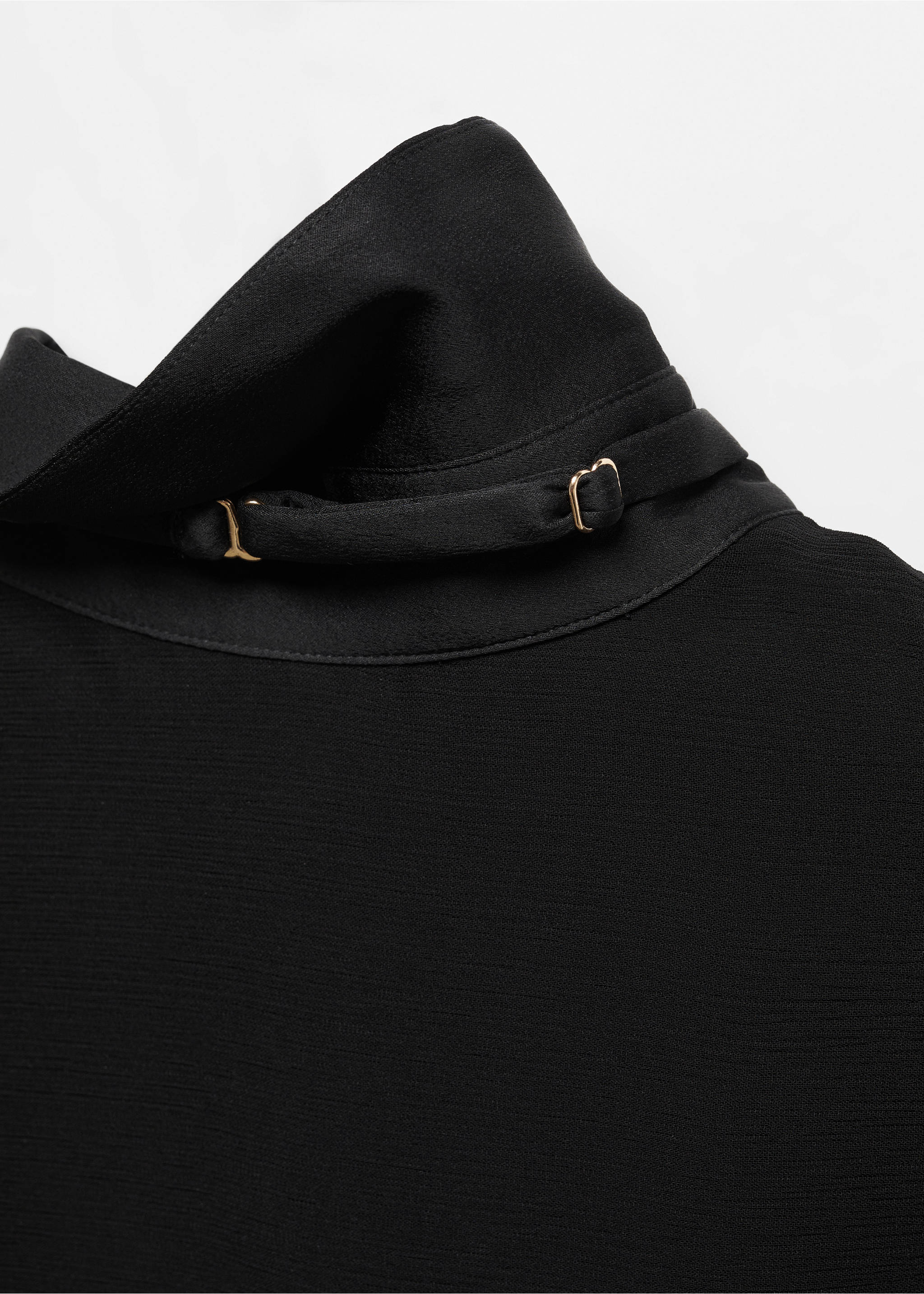 Chemise cravate détails satinés - Détail de l'article 8, Noir. Ref: 57087757-00.