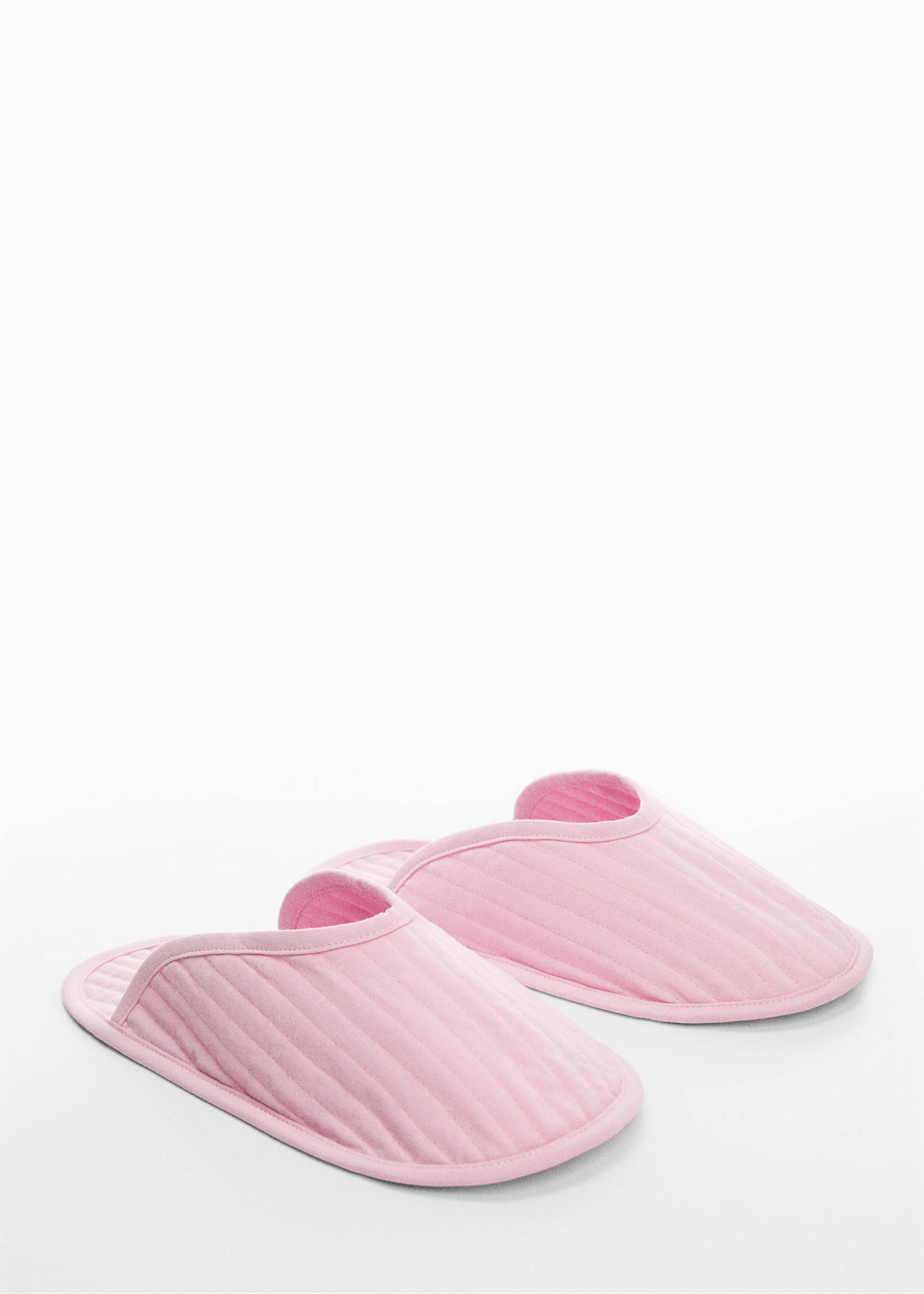 Solidarity cotton slippers - Medium plane, Pink. Ref: 57087759-00.