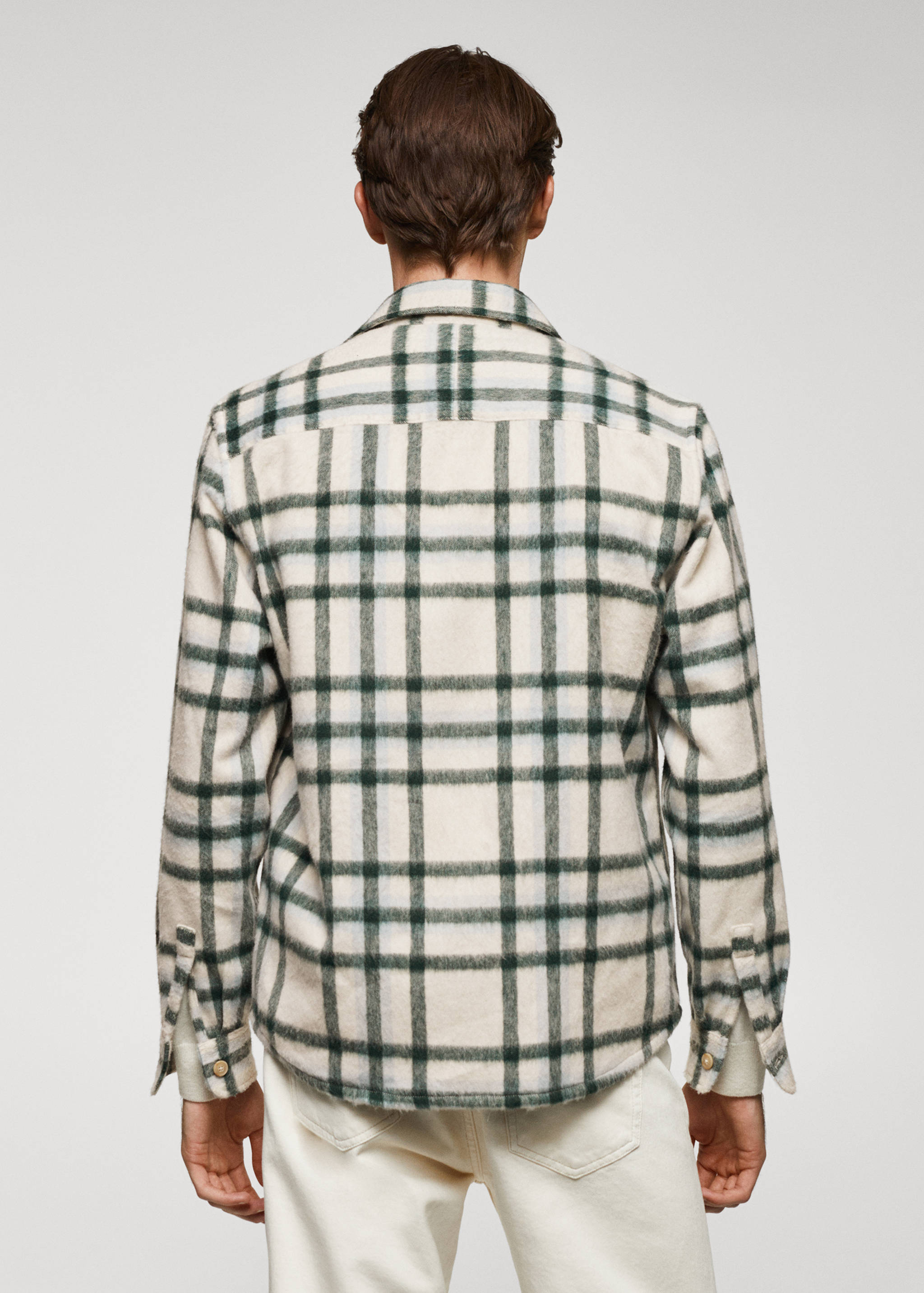 Surchemise en laine à carreaux - Verso de l’article