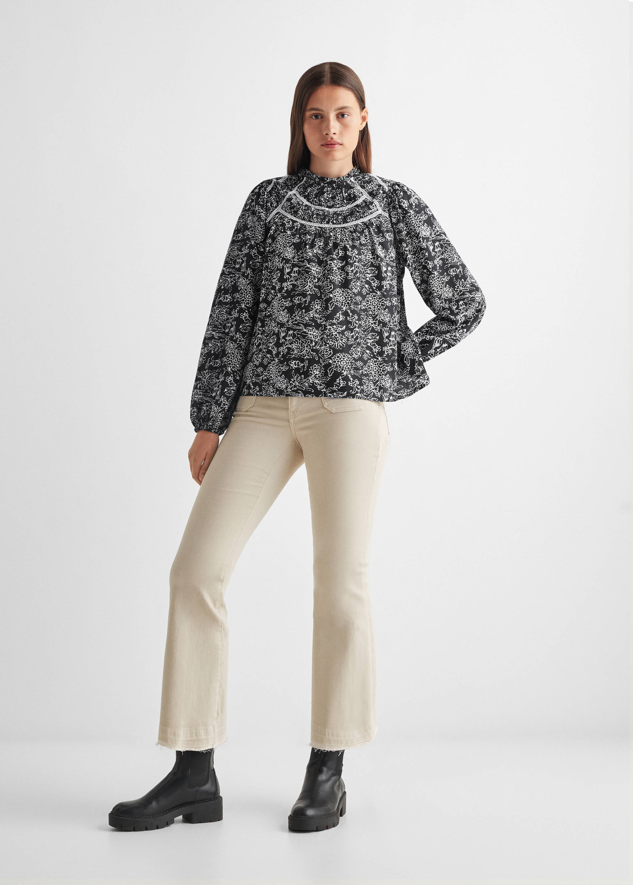 Bedruckte Bluse - Allgemeine Ansicht