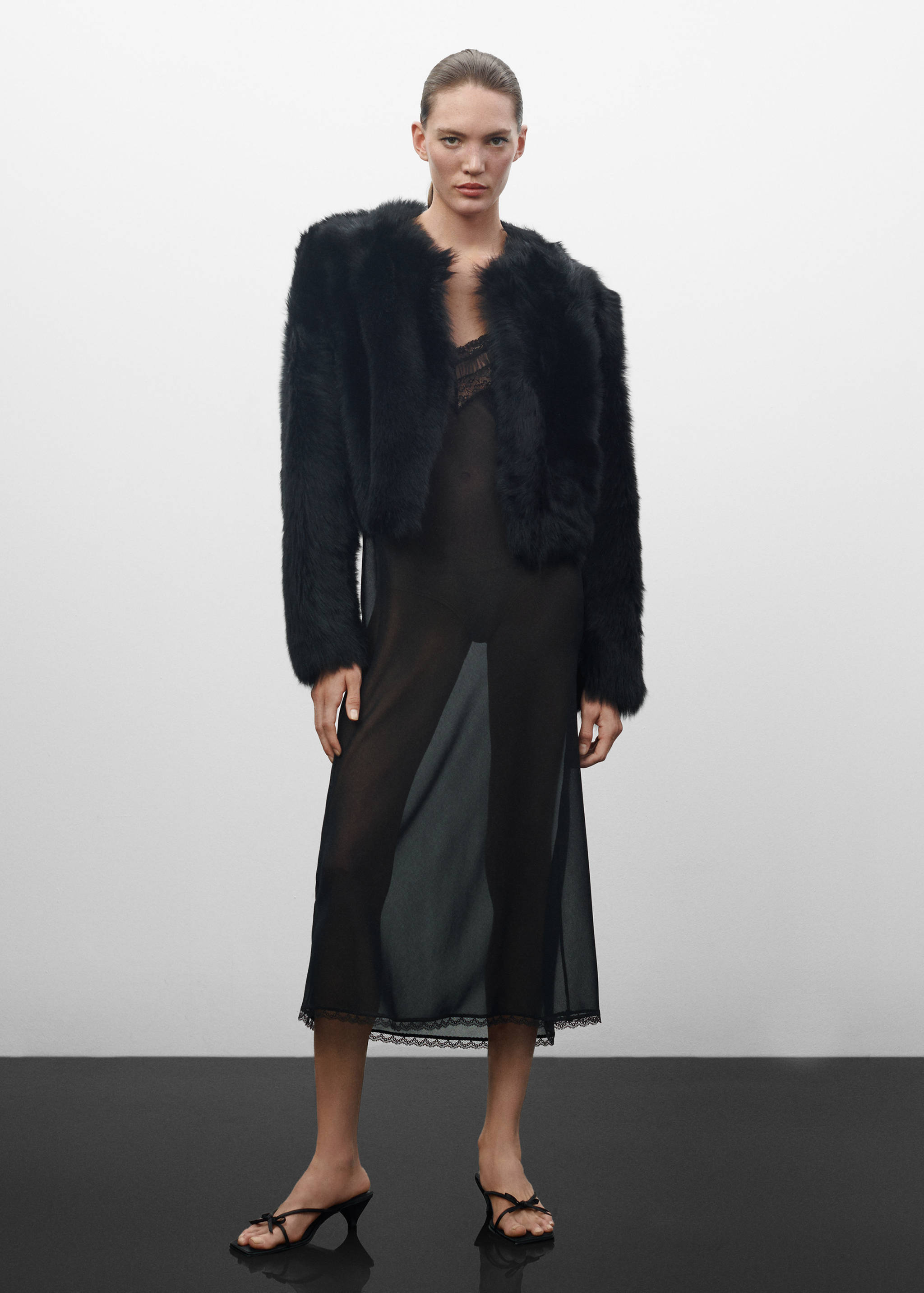 Reversible sheepskin fur-effect jacket - General plane