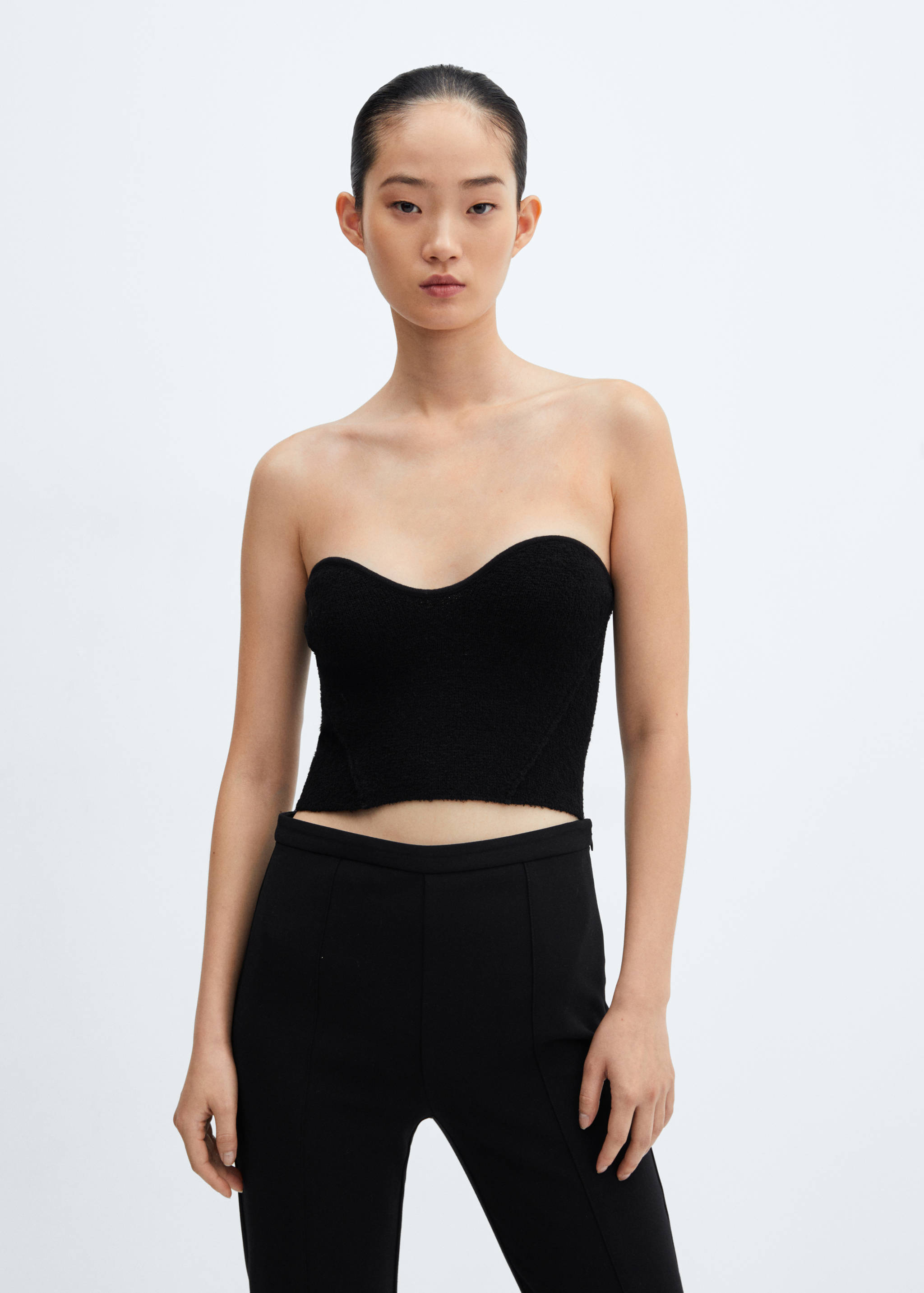 Top corsetero tweed - Plano medio