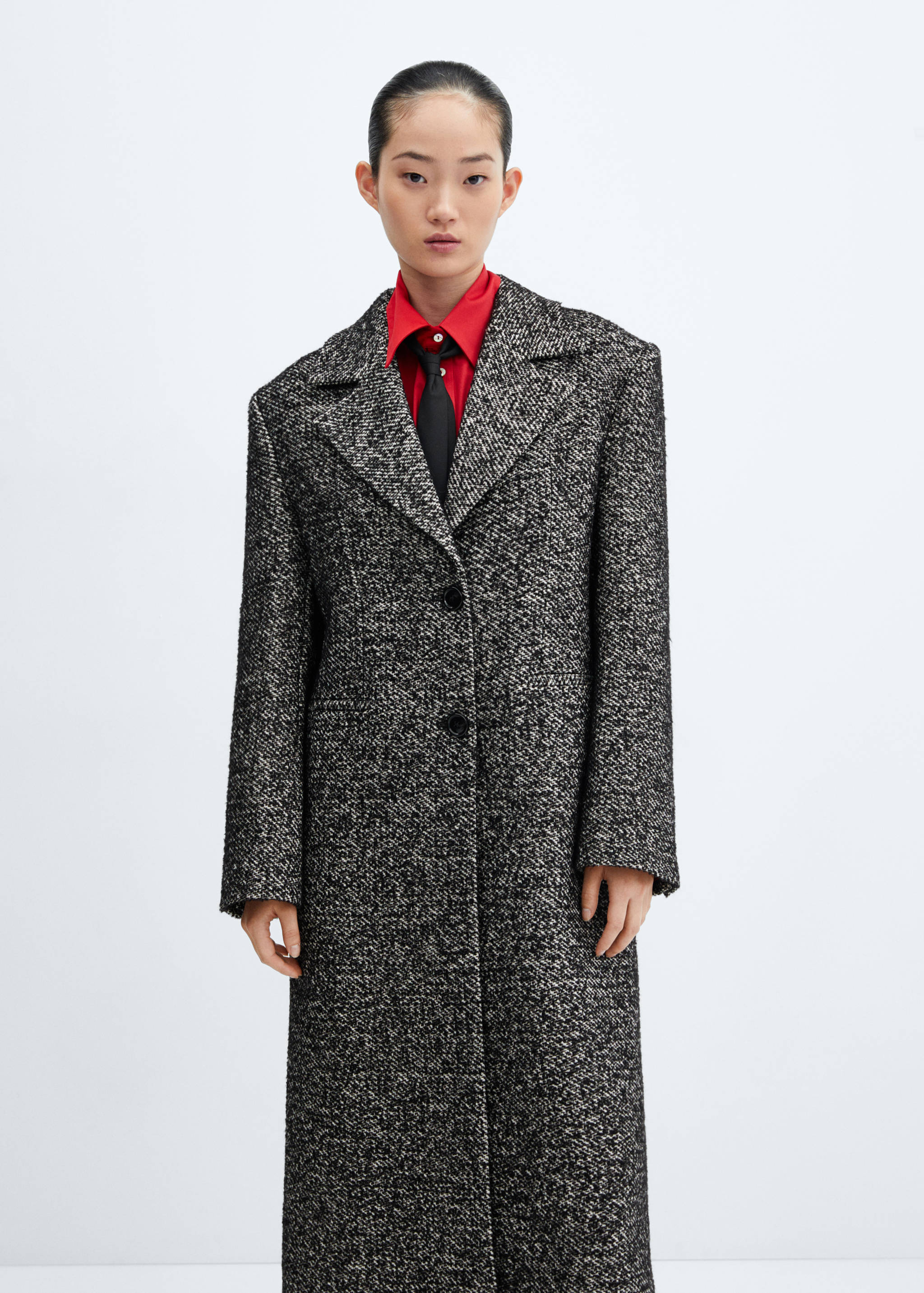 Long marbled coat - Medium plane
