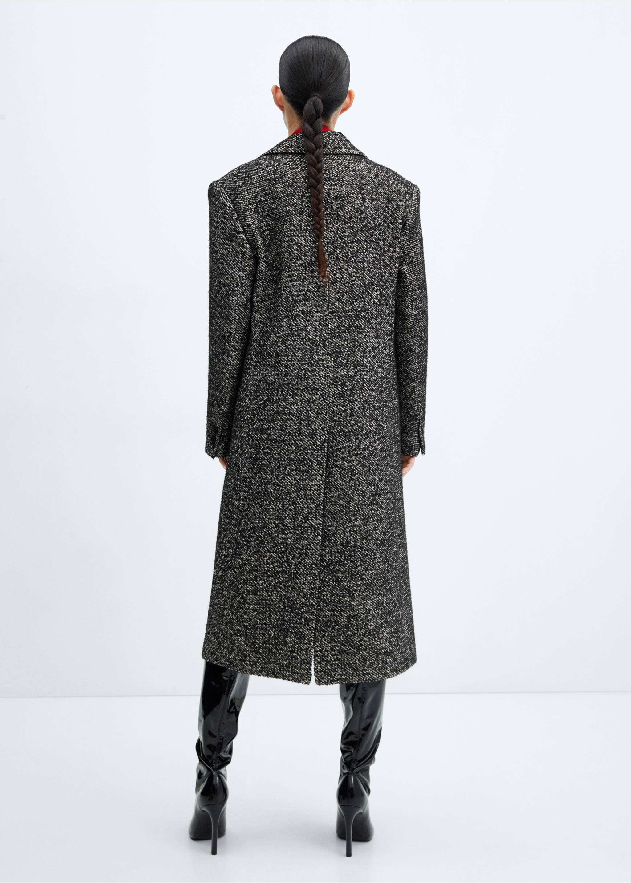 Long marbled coat - Reverse of the article, Off White. Ref: 57088277-00.