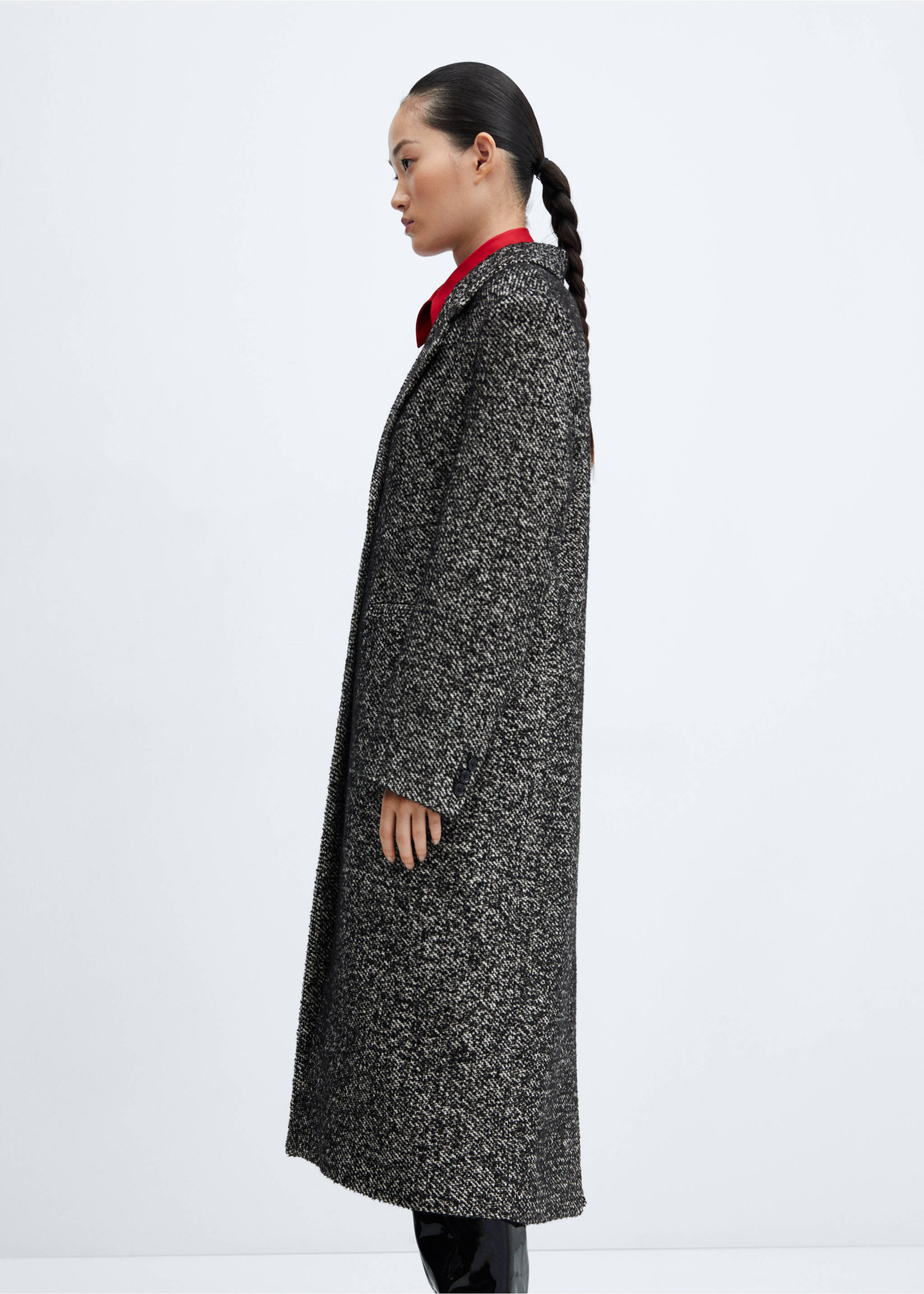 Long marbled coat - Details of the article 6, Off White. Ref: 57088277-00.