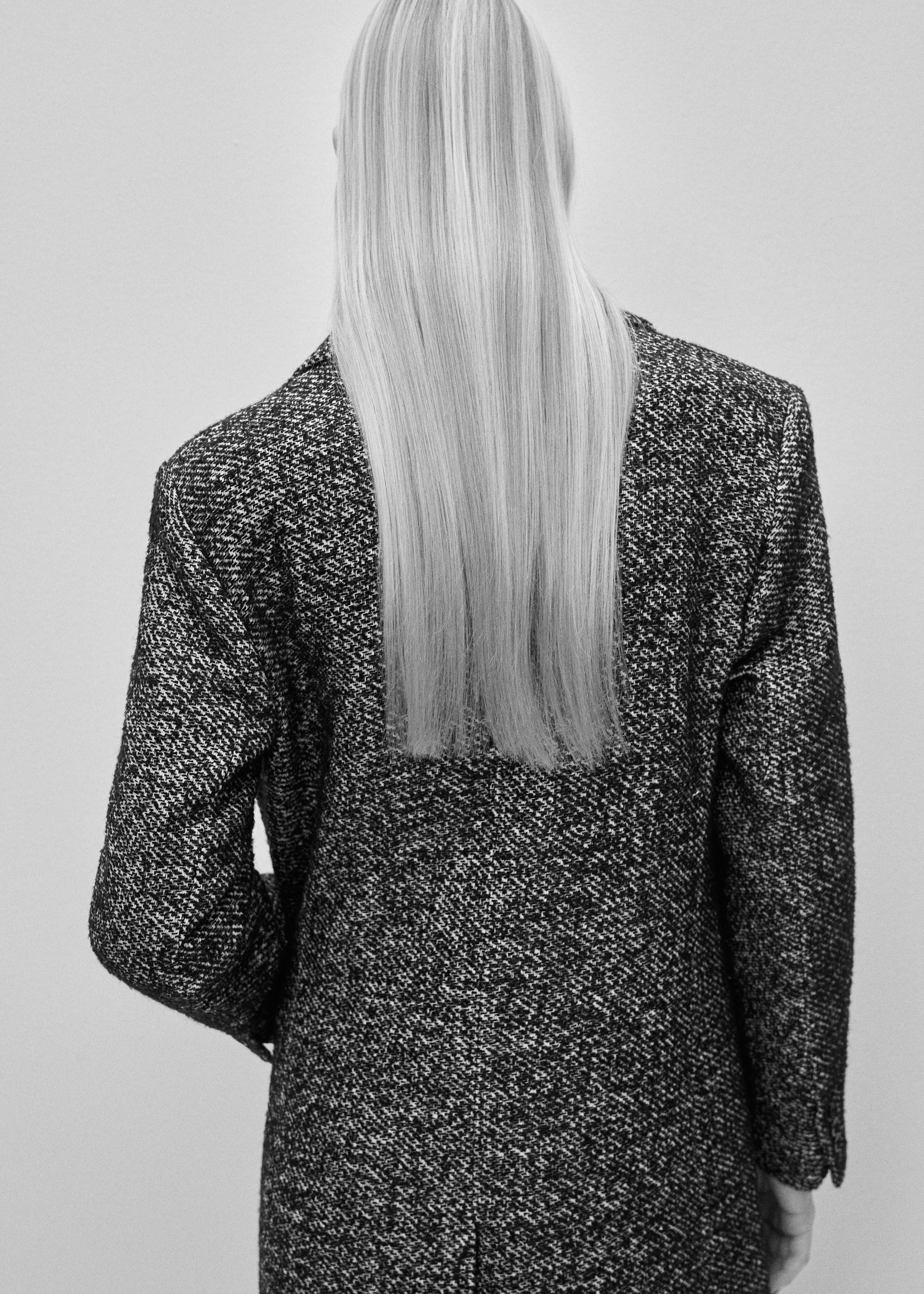 Long marbled coat - Details of the article 3, Off White. Ref: 57088277-00.