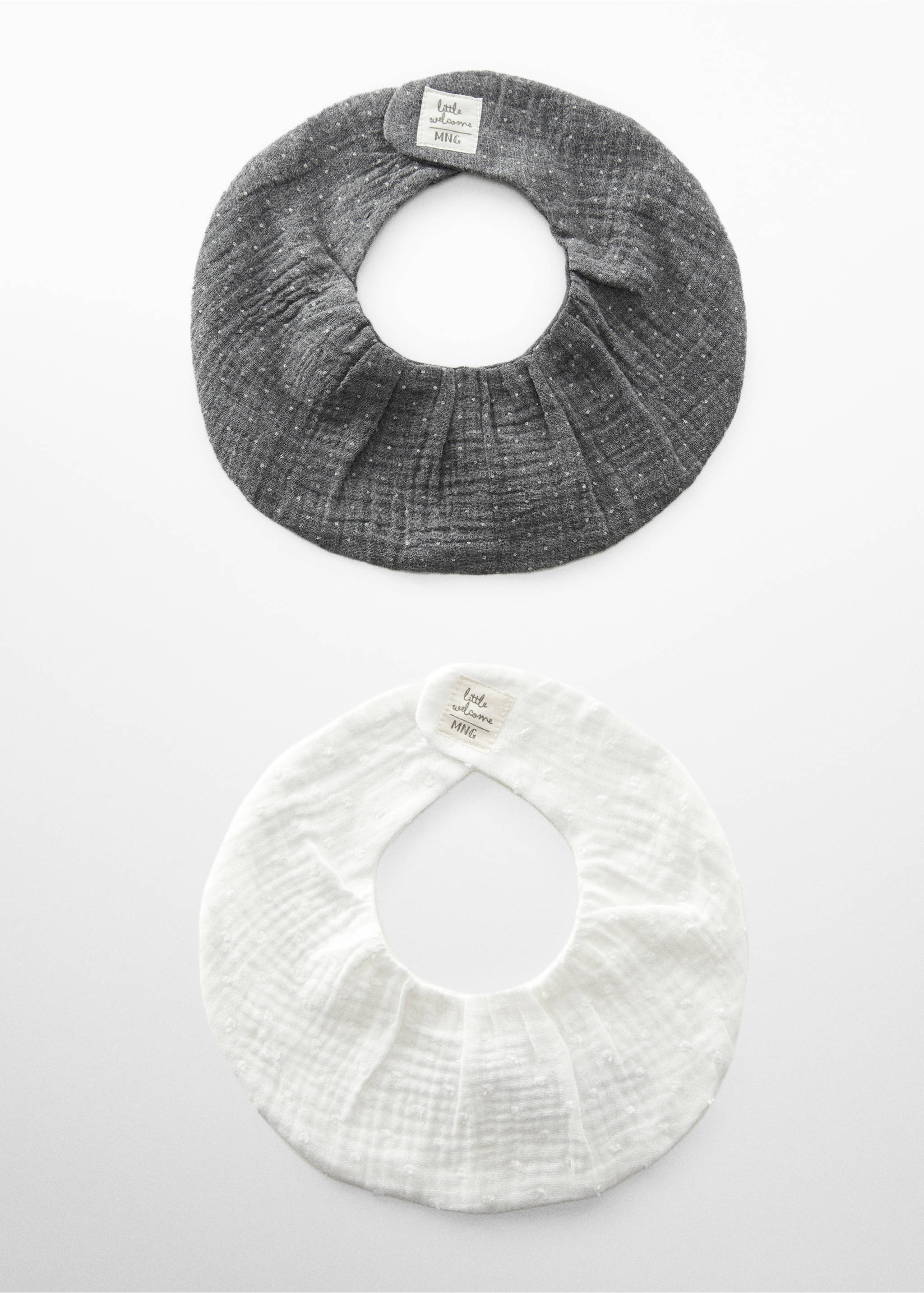 2 Printed bibs pack - Article without model, Charcoal. Ref: 57088279-00.