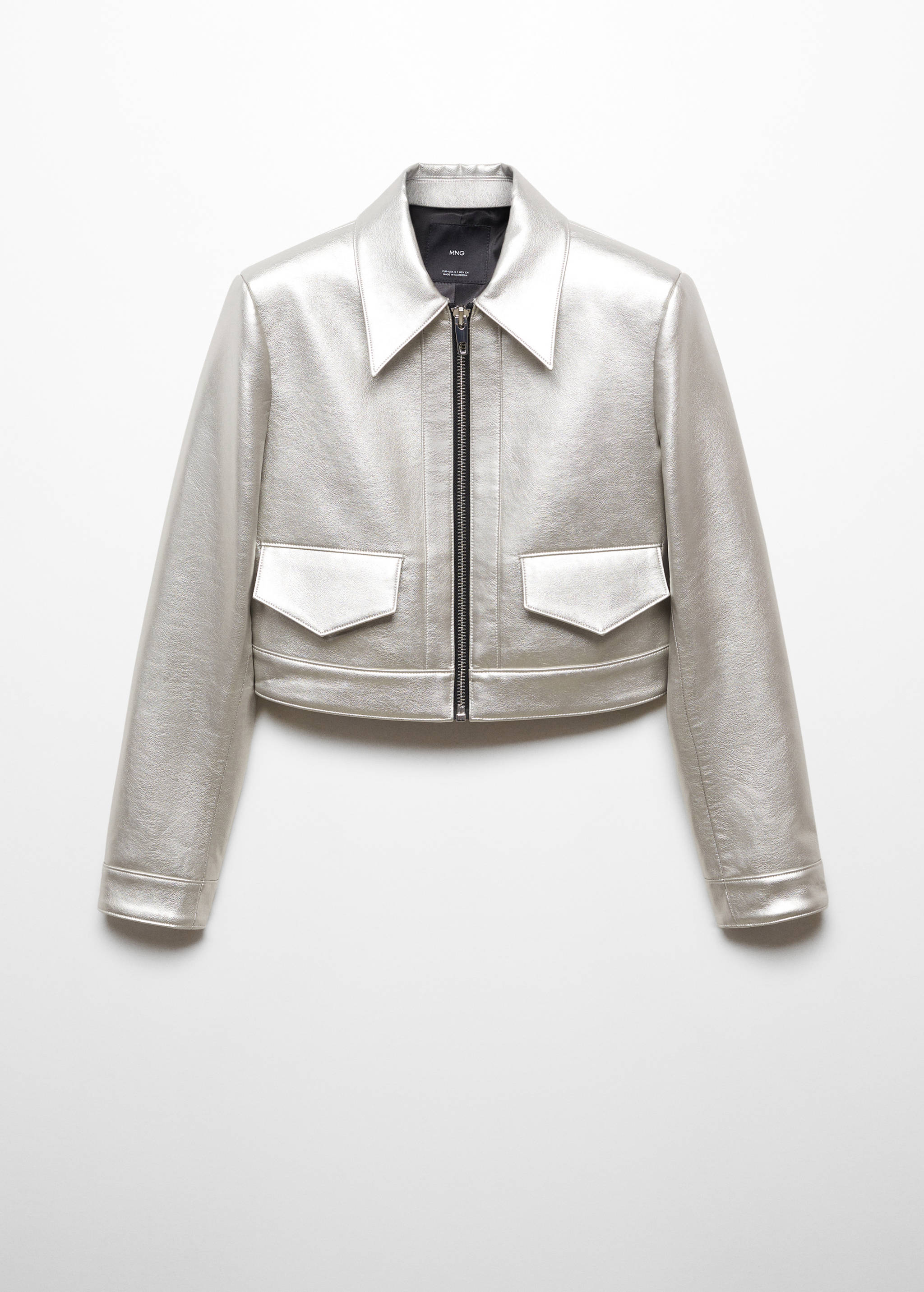 Metallic cropped jacket - Article without model