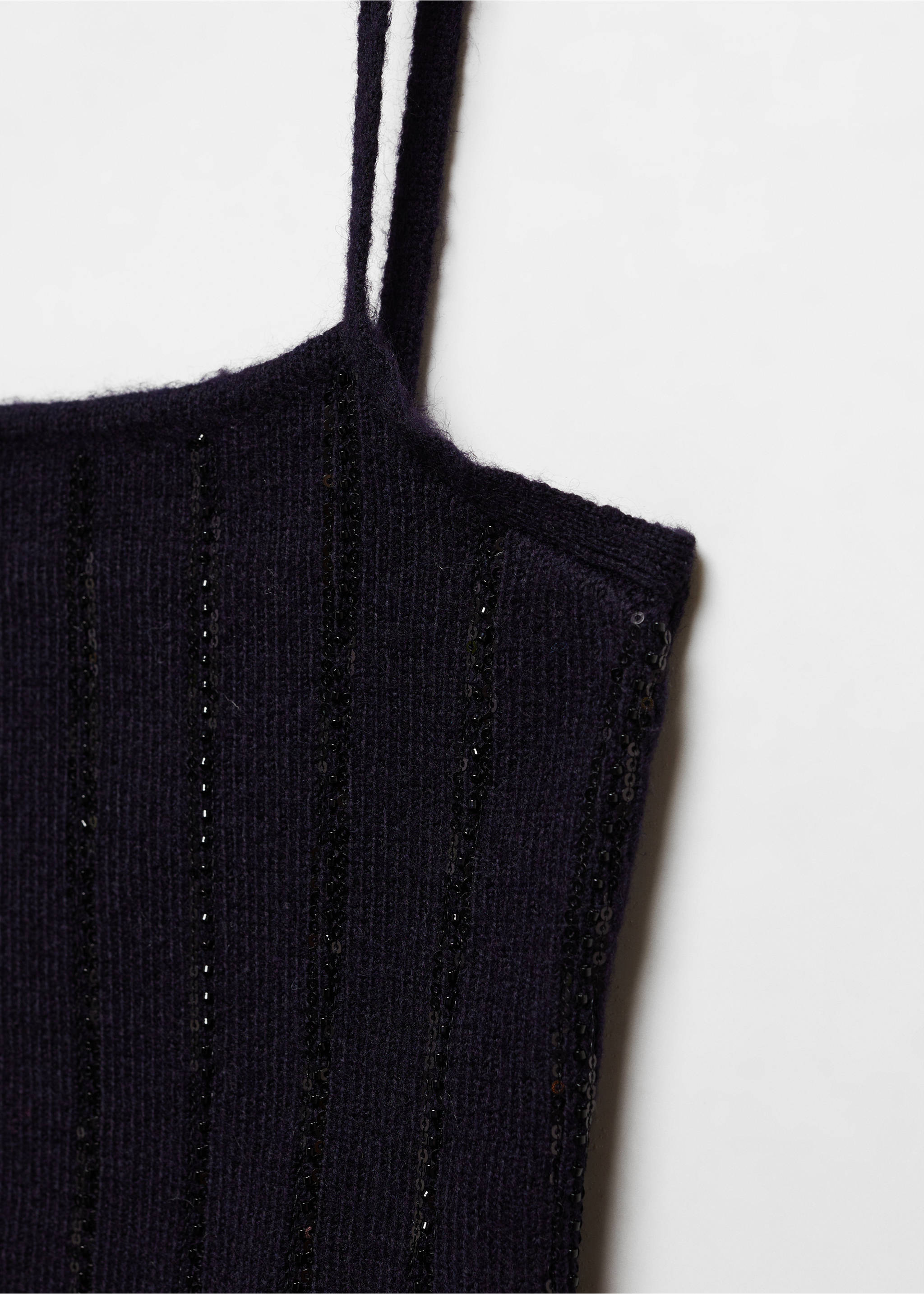 Sequins knit top - Details of the article 8, Dark Navy. Ref: 57089088-00.