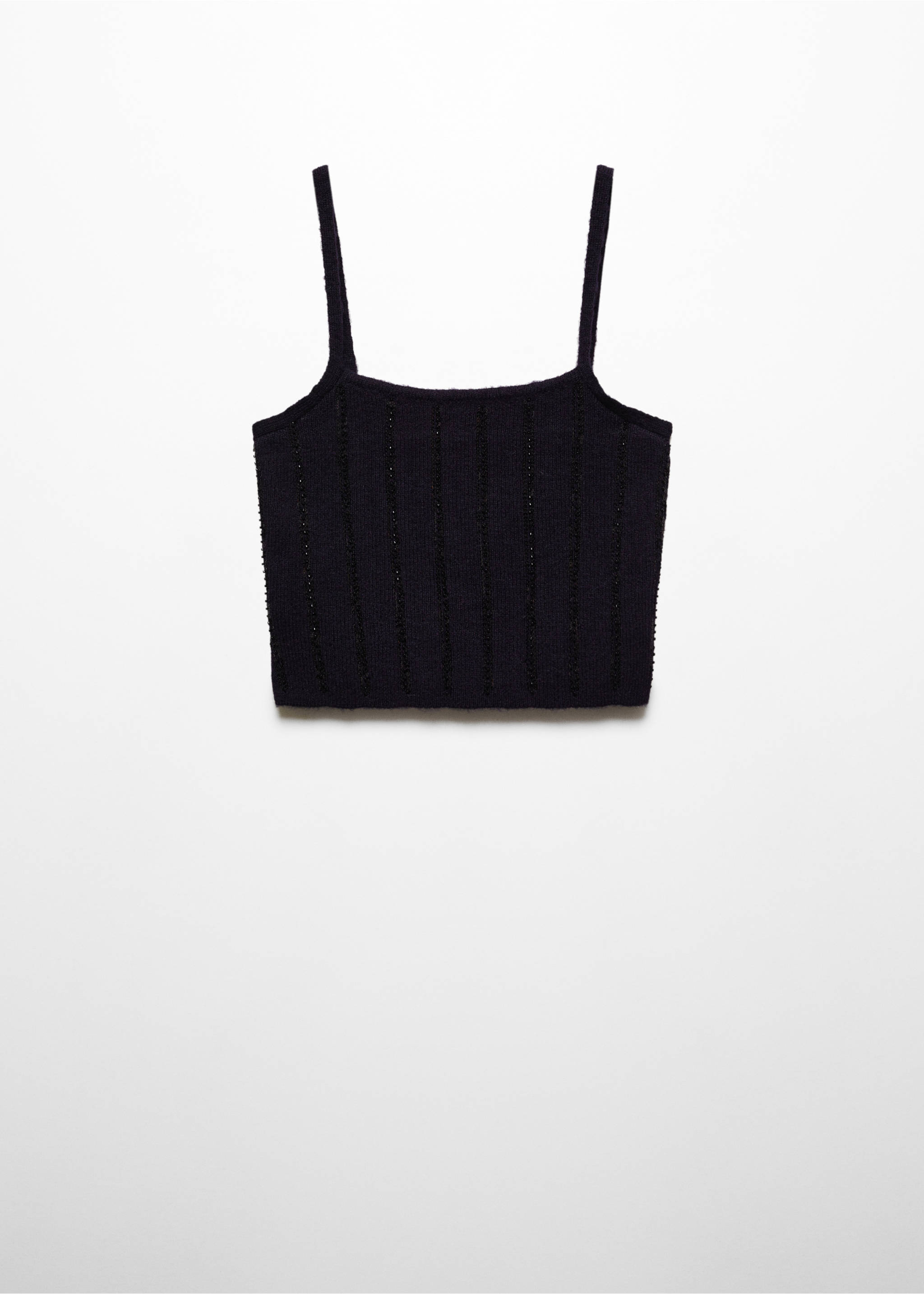 Sequins knit top - Article without model, Dark Navy. Ref: 57089088-00.
