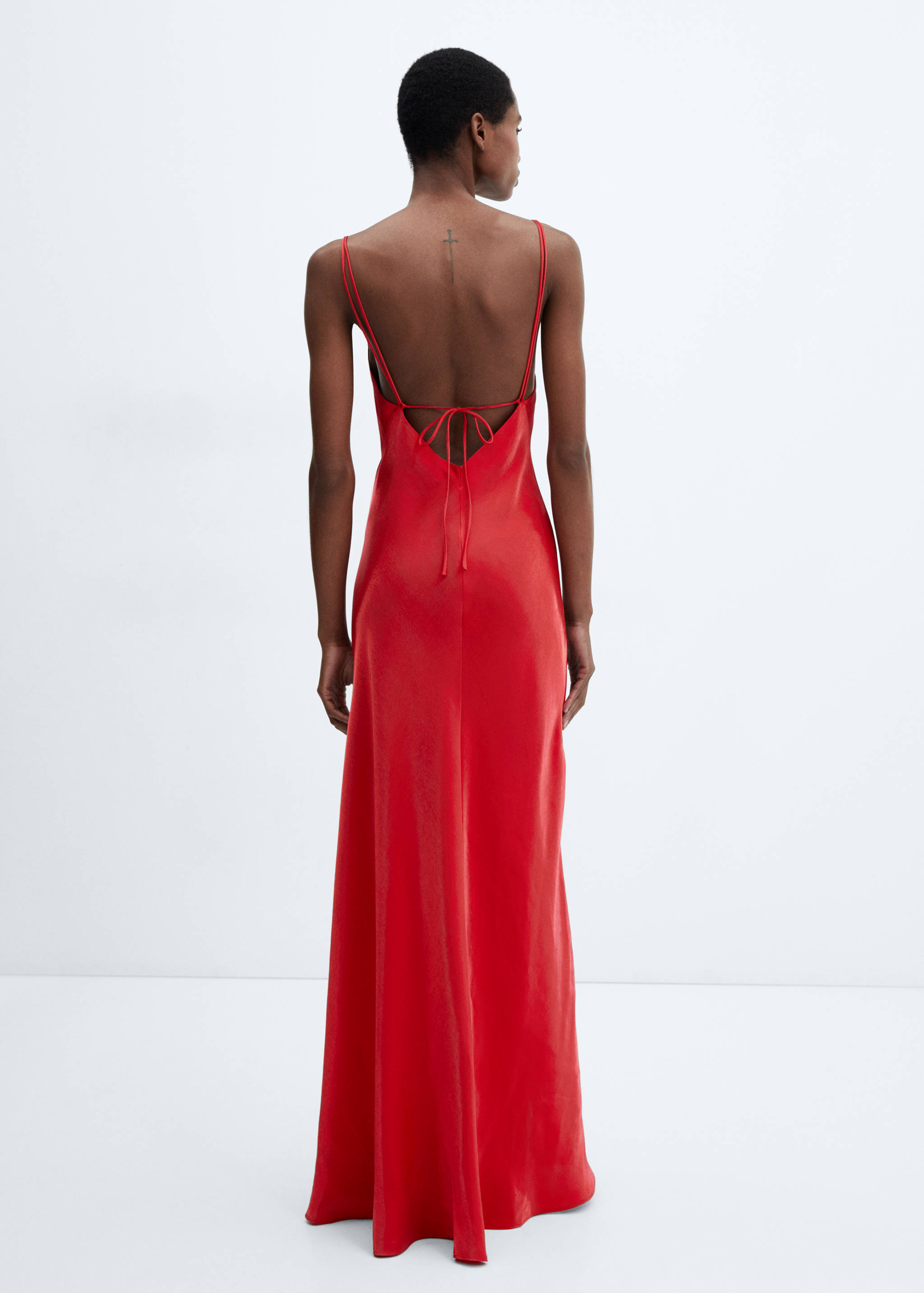 Vestido lencero satinado - Reverso del artículo