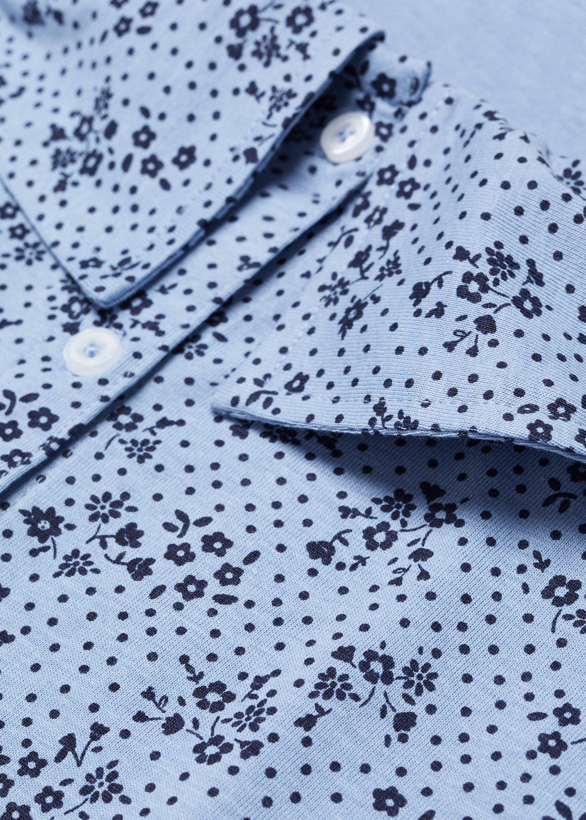 Cotton printed long pyjamas - Details of the article 0